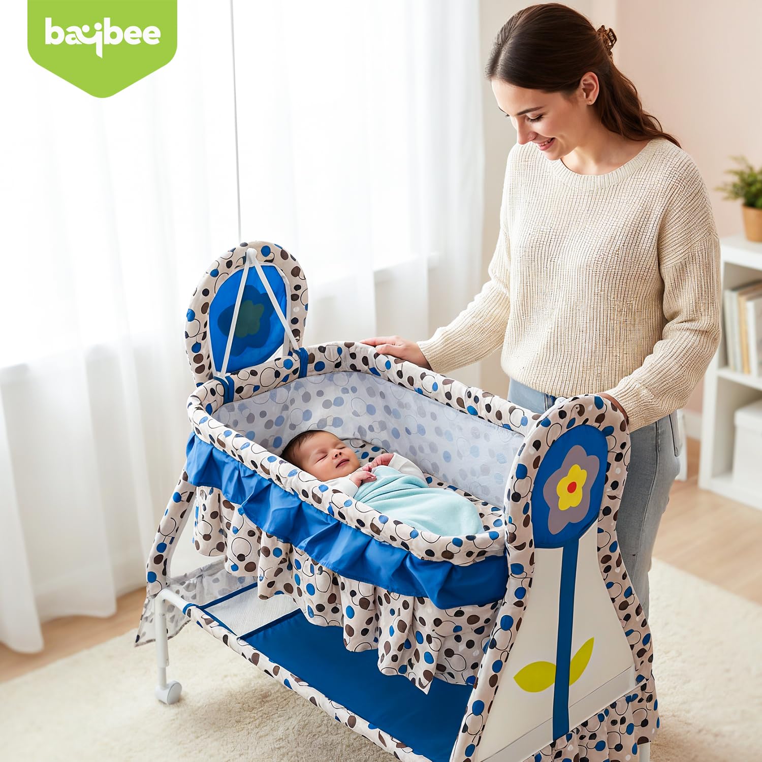 Baybee Baby Swing Cradle with Mosquito Net Infant Jhula & Palna for Newborns - Image 9