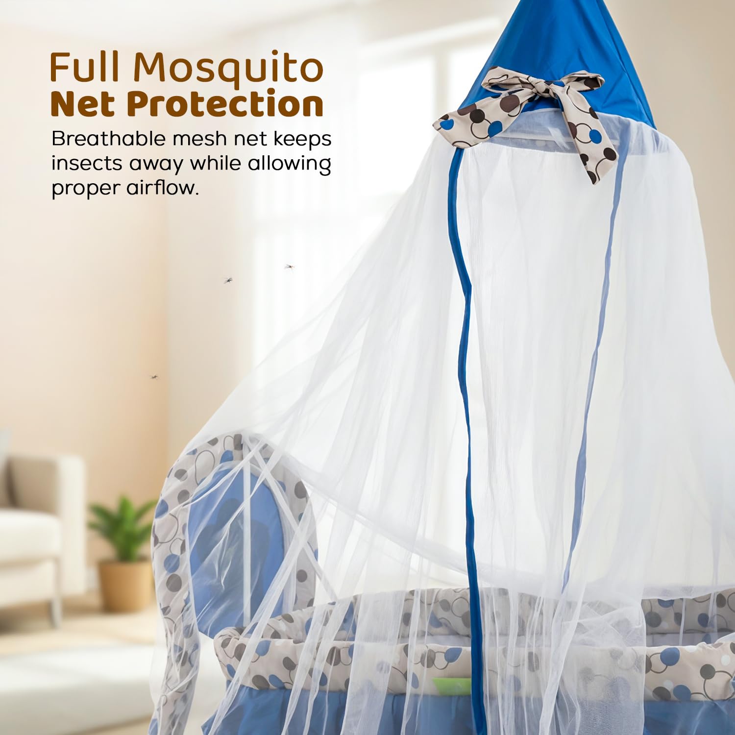 Baybee Baby Swing Cradle with Mosquito Net Infant Jhula & Palna for Newborns - Image 12