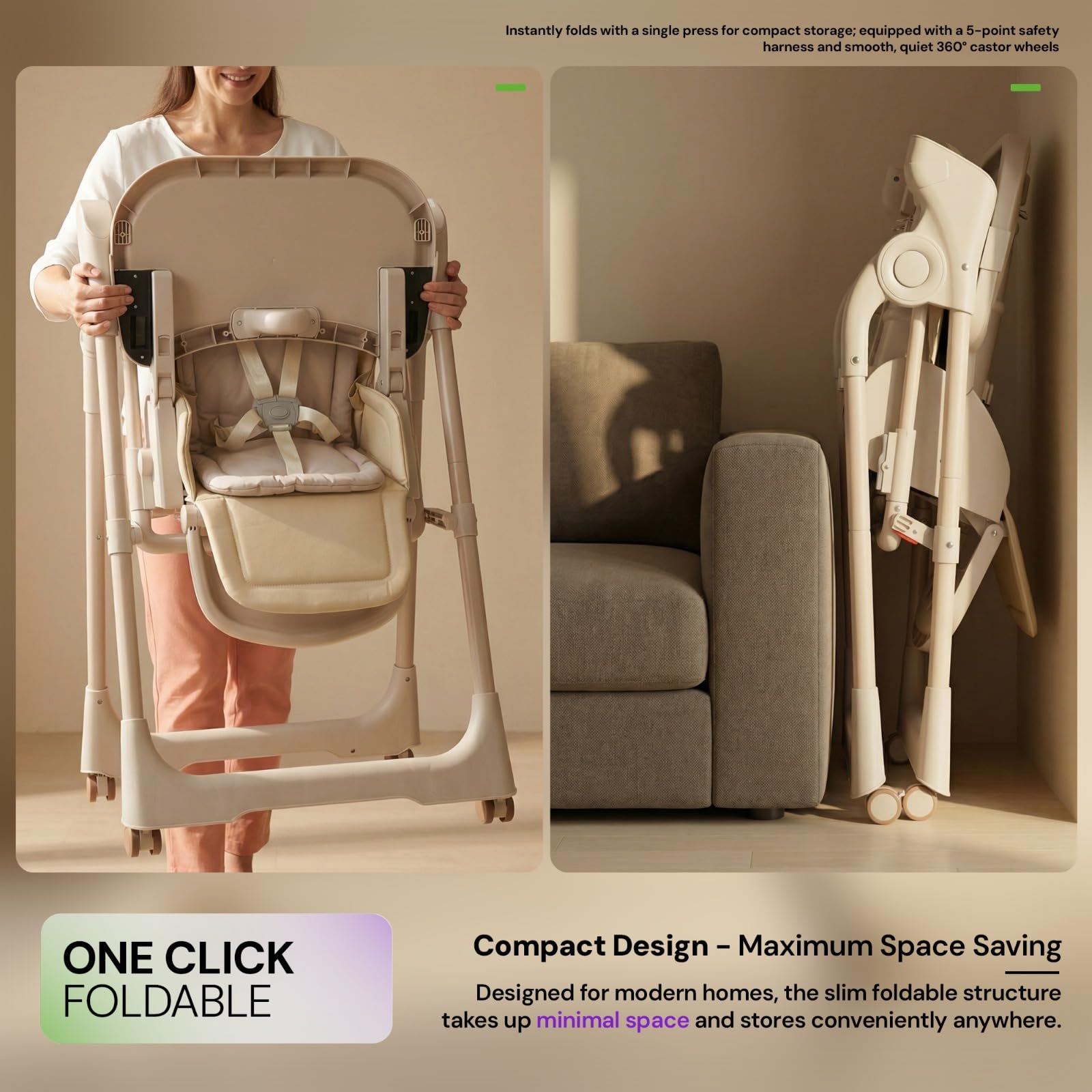 Baybee 3-in-1 Convertible High Chair for Baby - Image 8