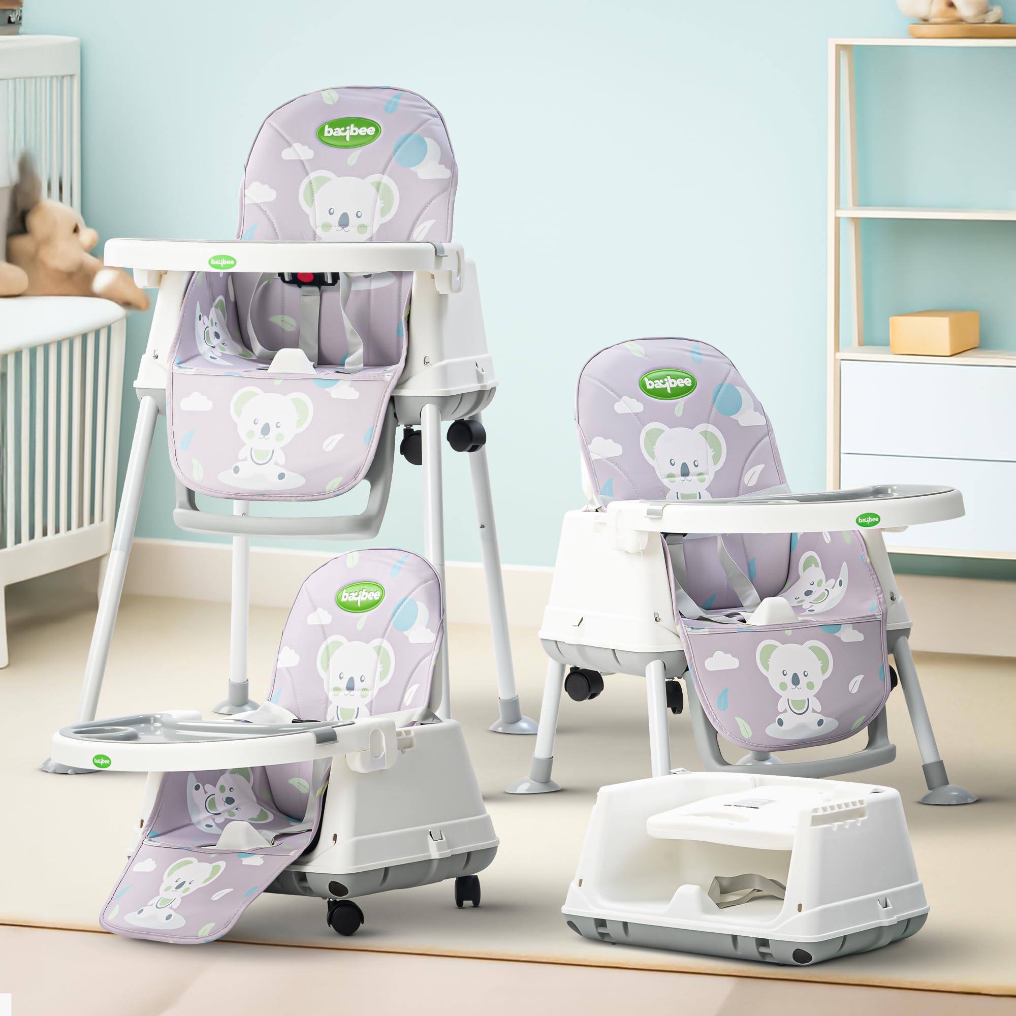 Baybee 4 in 1 Convertible High Chair for Kids Foldable Baby Feeding Chair - Image 17