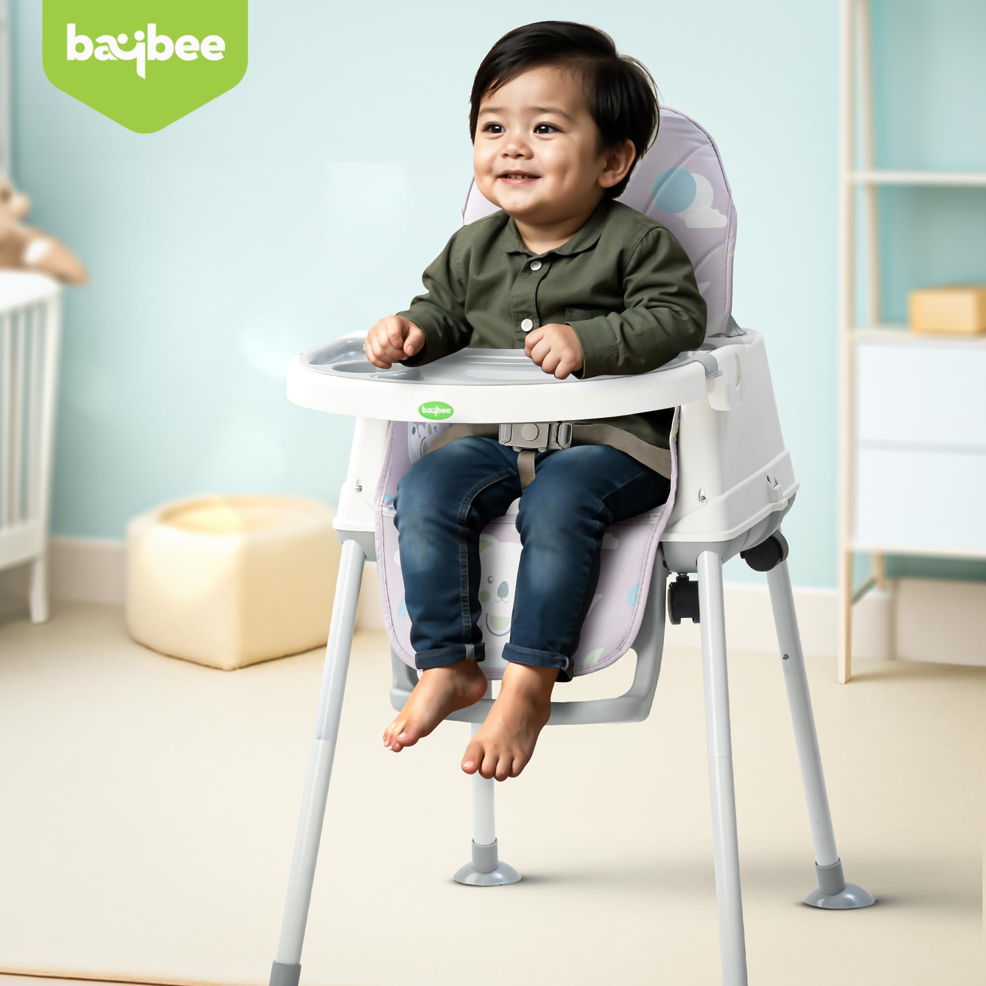 Baybee 4 in 1 Convertible High Chair for Kids Foldable Baby Feeding Chair - Image 18