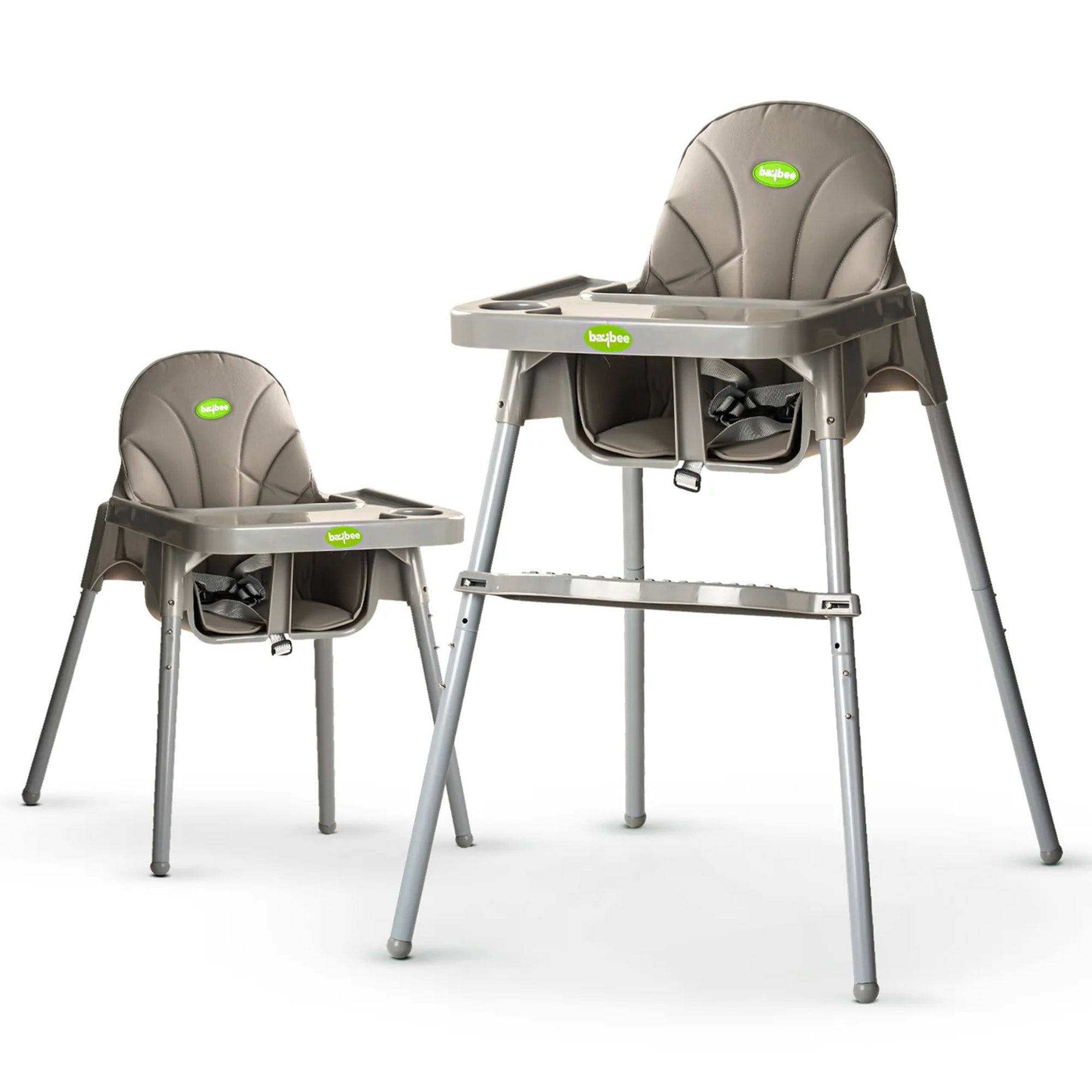 Baybee Clento 2 in 1 Baby High Chair for Kids with 2 Height Adjustable, 3 Point Safety Belt - Image 10