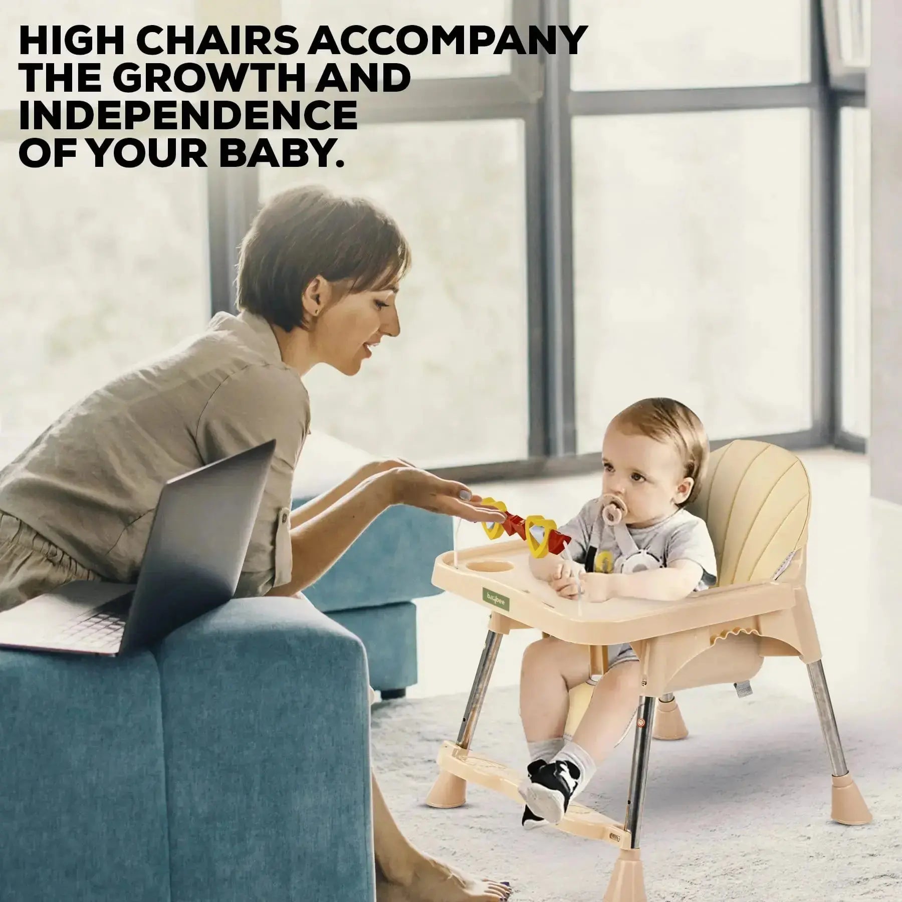 Baybee Invictus Convertible High Chair for kids - Image 8