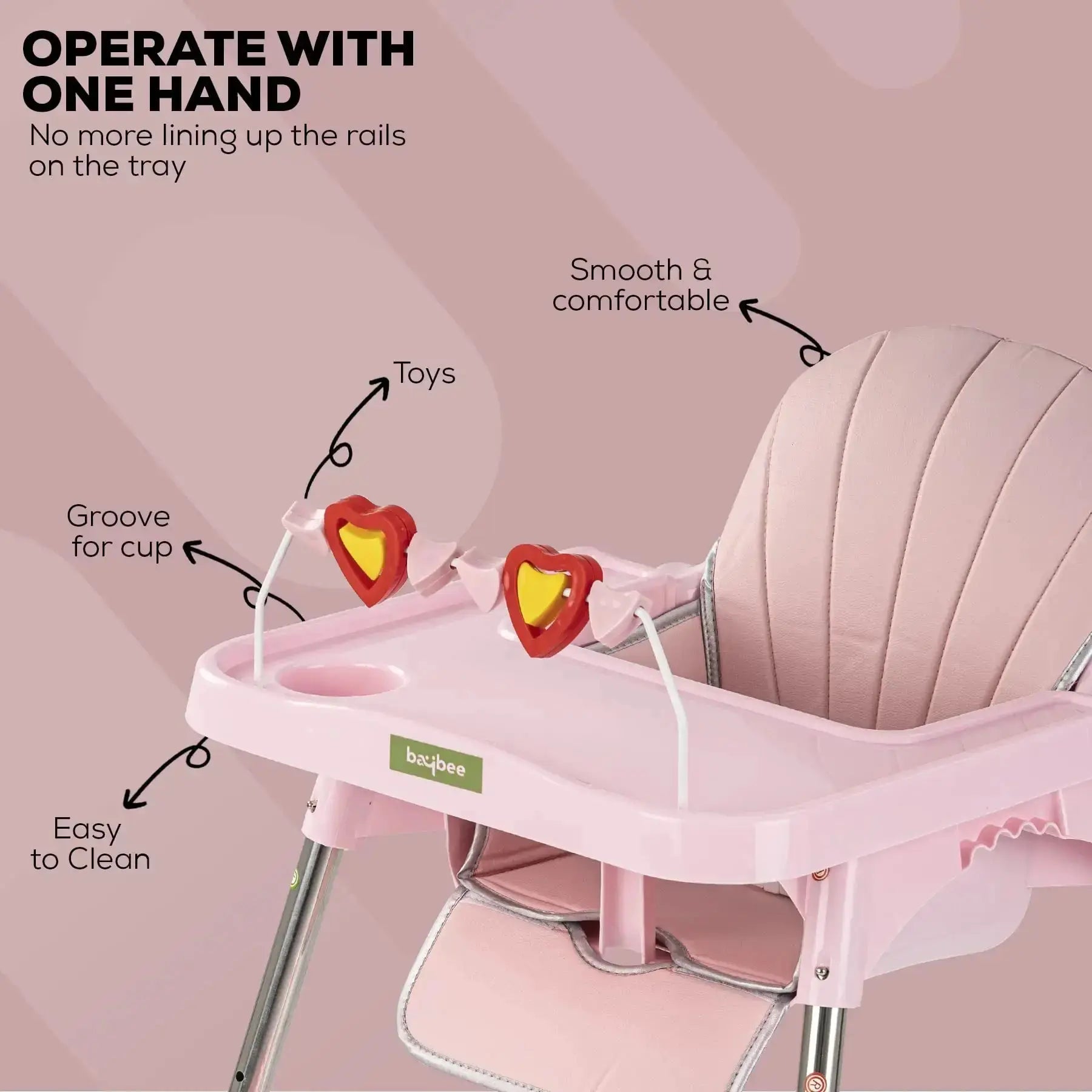 Baybee Invictus Convertible High Chair for kids - Image 13