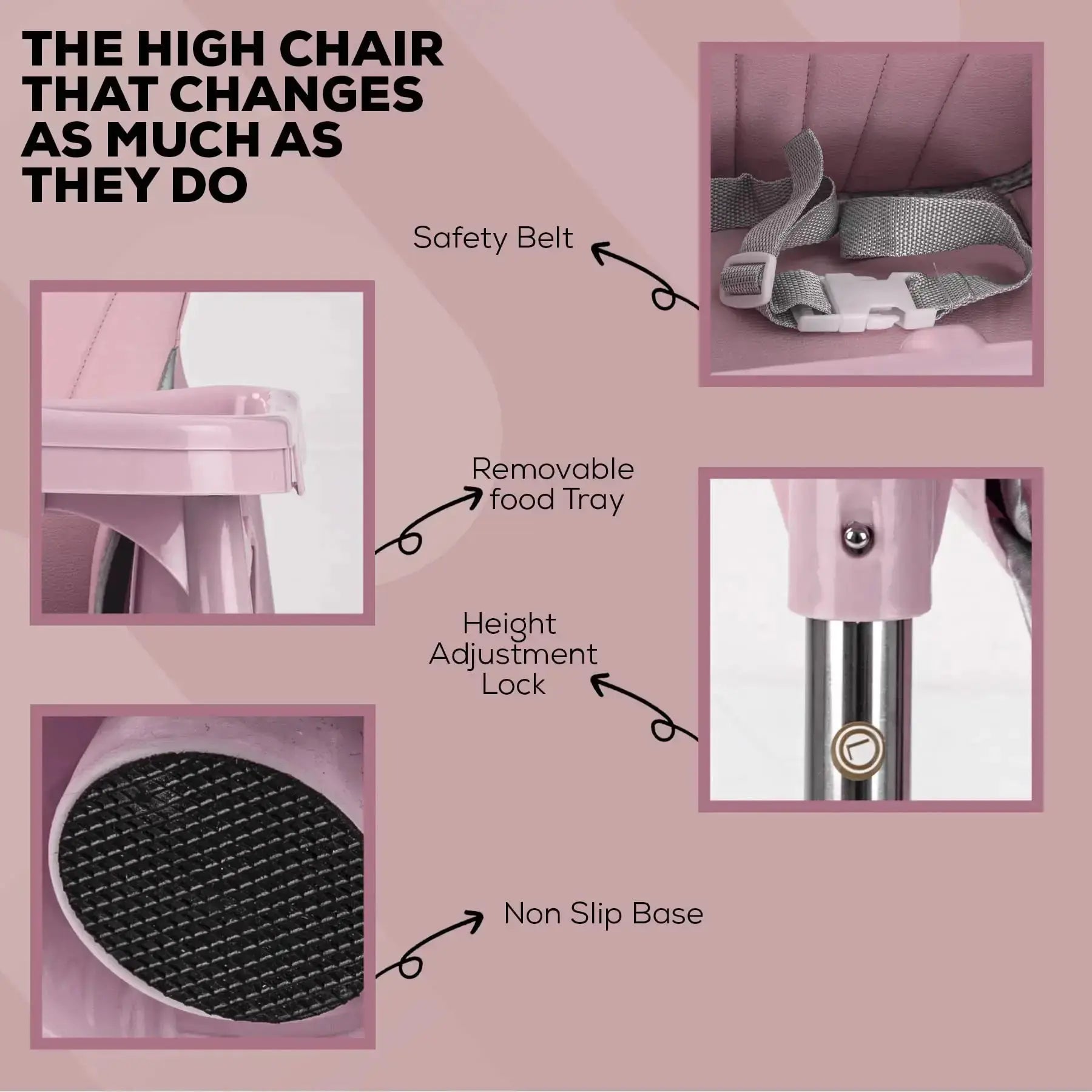 Baybee Invictus Convertible High Chair for kids - Image 15