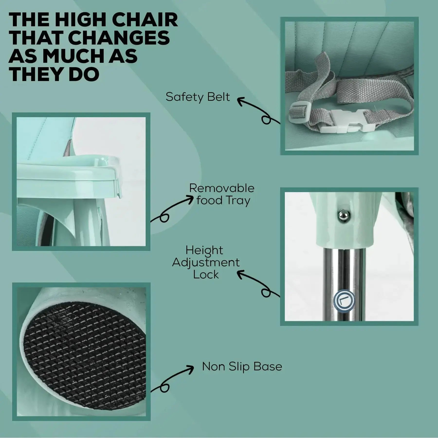 Baybee Invictus Convertible High Chair for kids - Image 22
