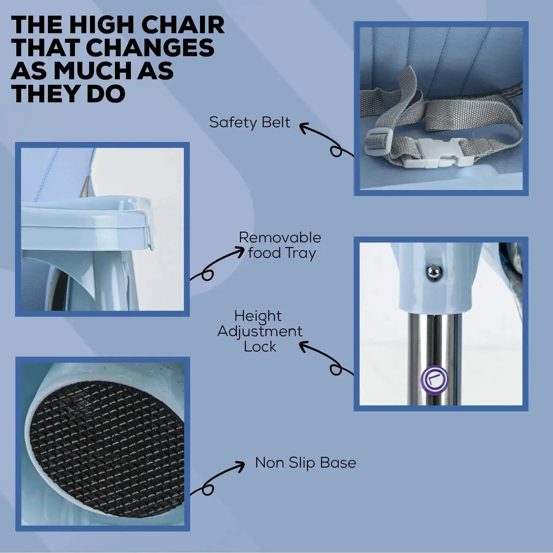 Baybee Invictus Convertible High Chair for kids - Image 30