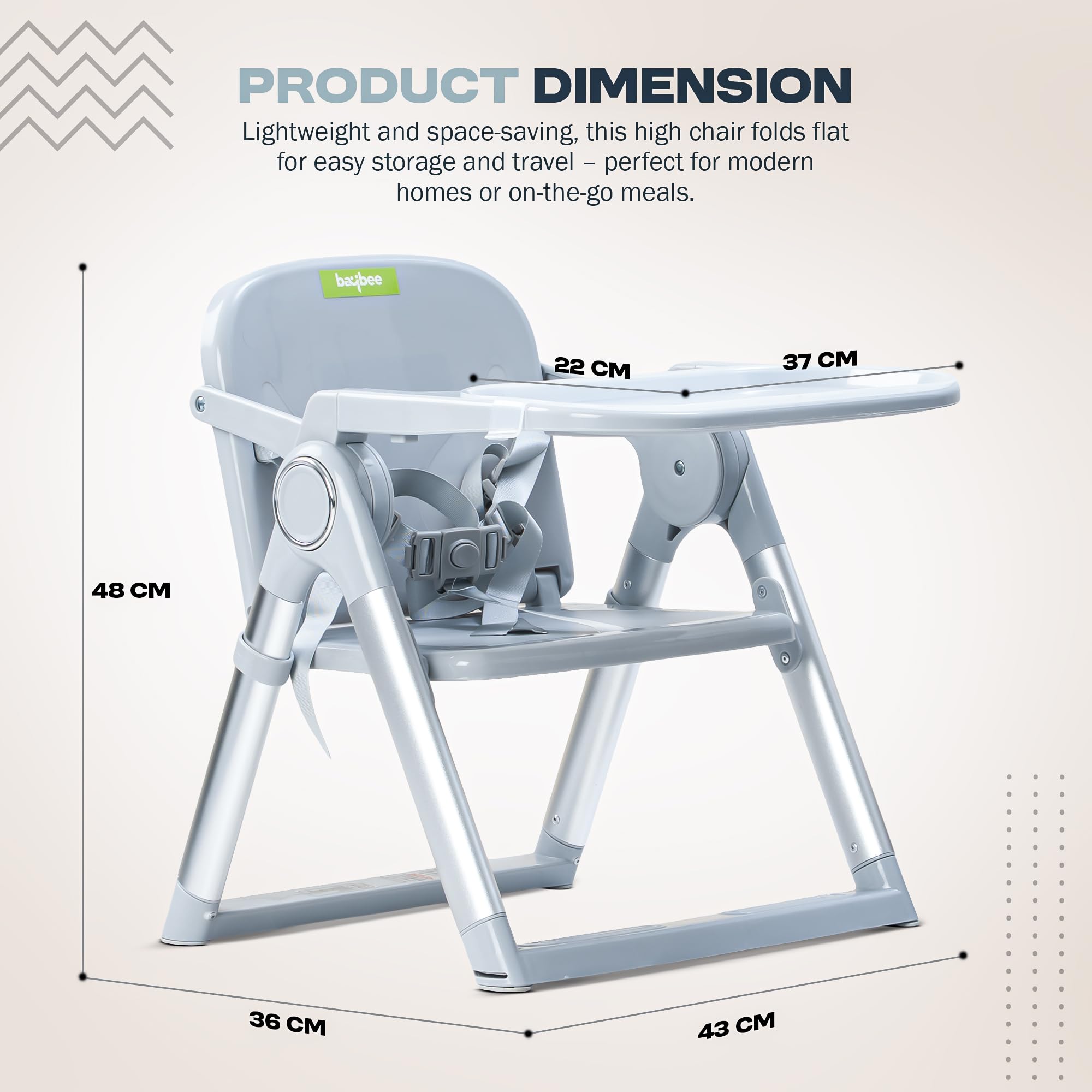 Baybee Snuglo Baby Feeding Chair with Removable Tray - Image 6
