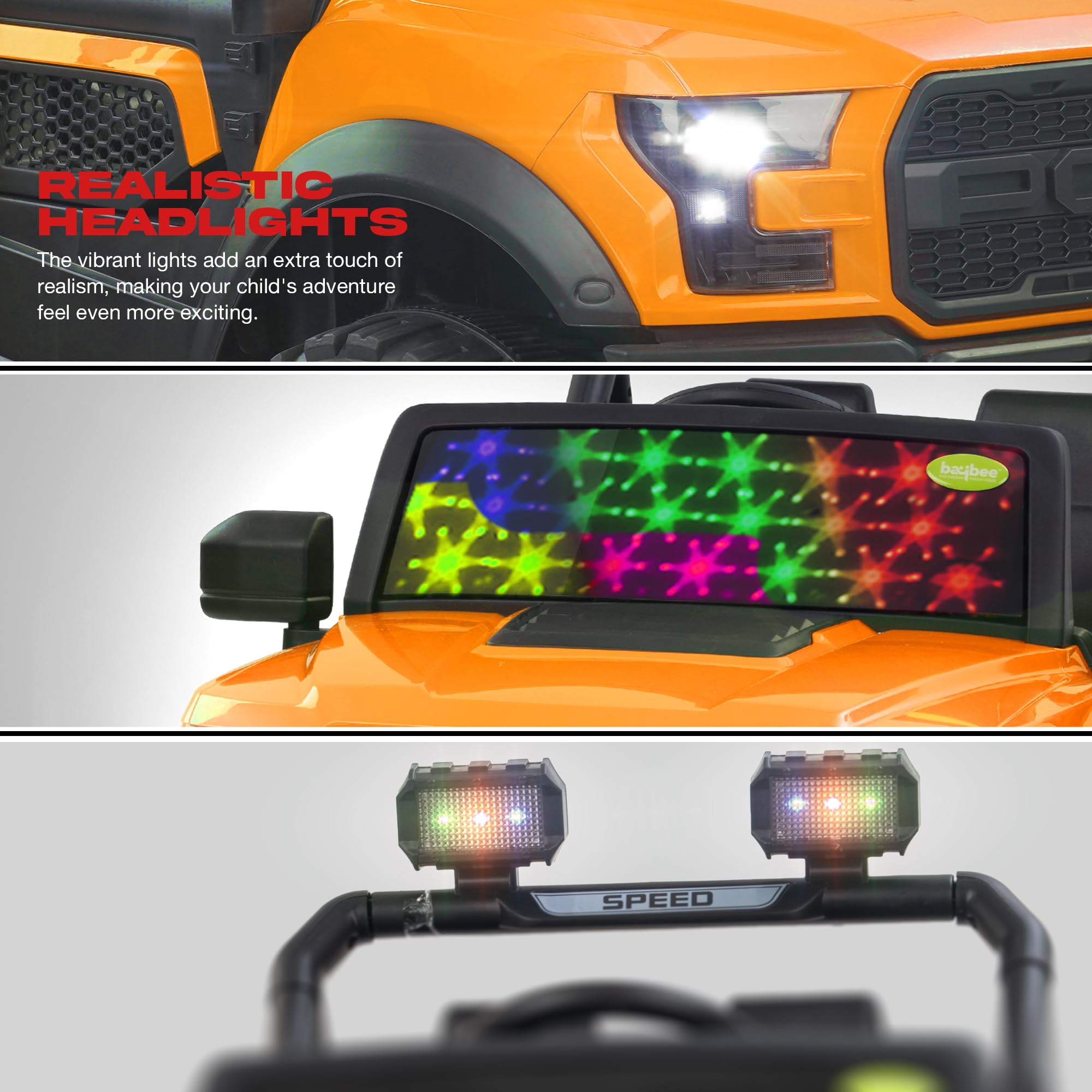 Baybee Bronco Battery Operated Jeep for Kids RGB Windshield Light & Music - Image 68
