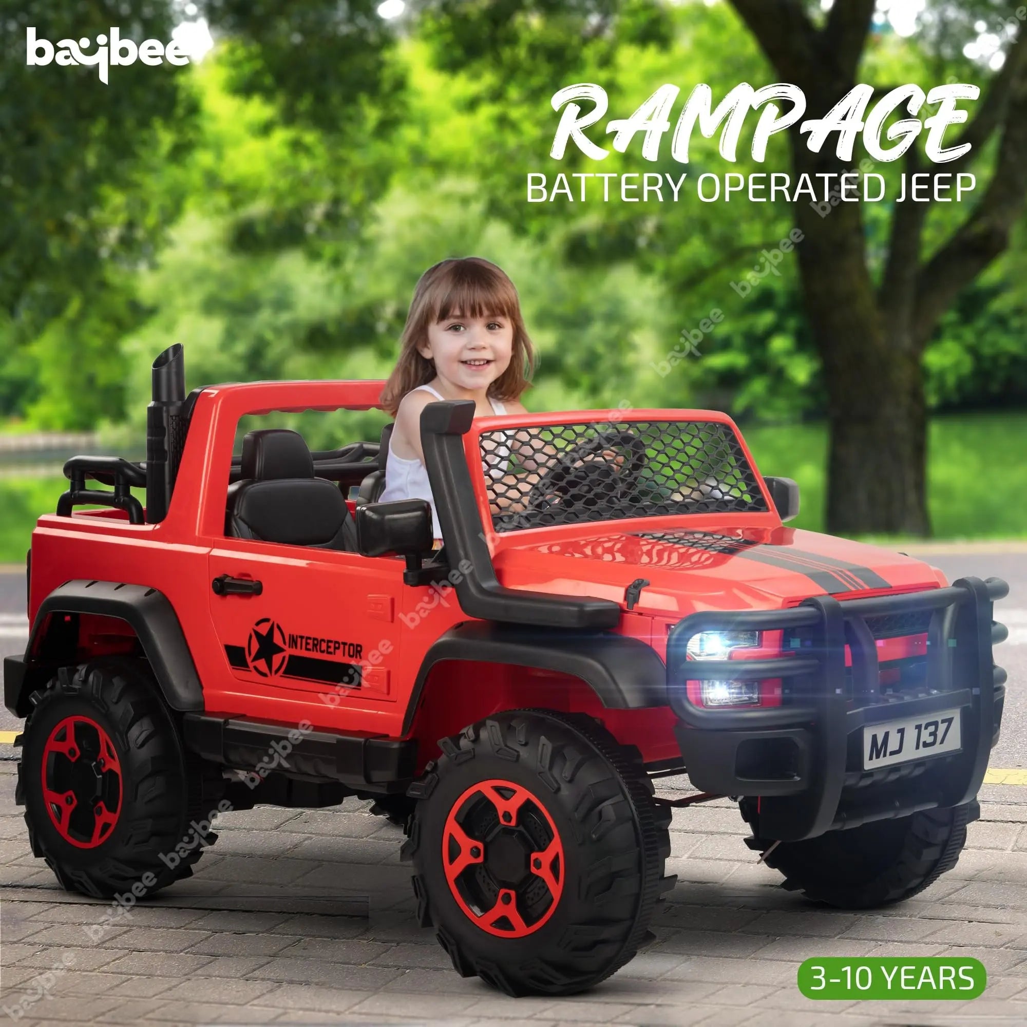 Baybee Rampage Rechargeable Battery Operated Jeep for Kids, Ride on Toy Kids Car - Image 2