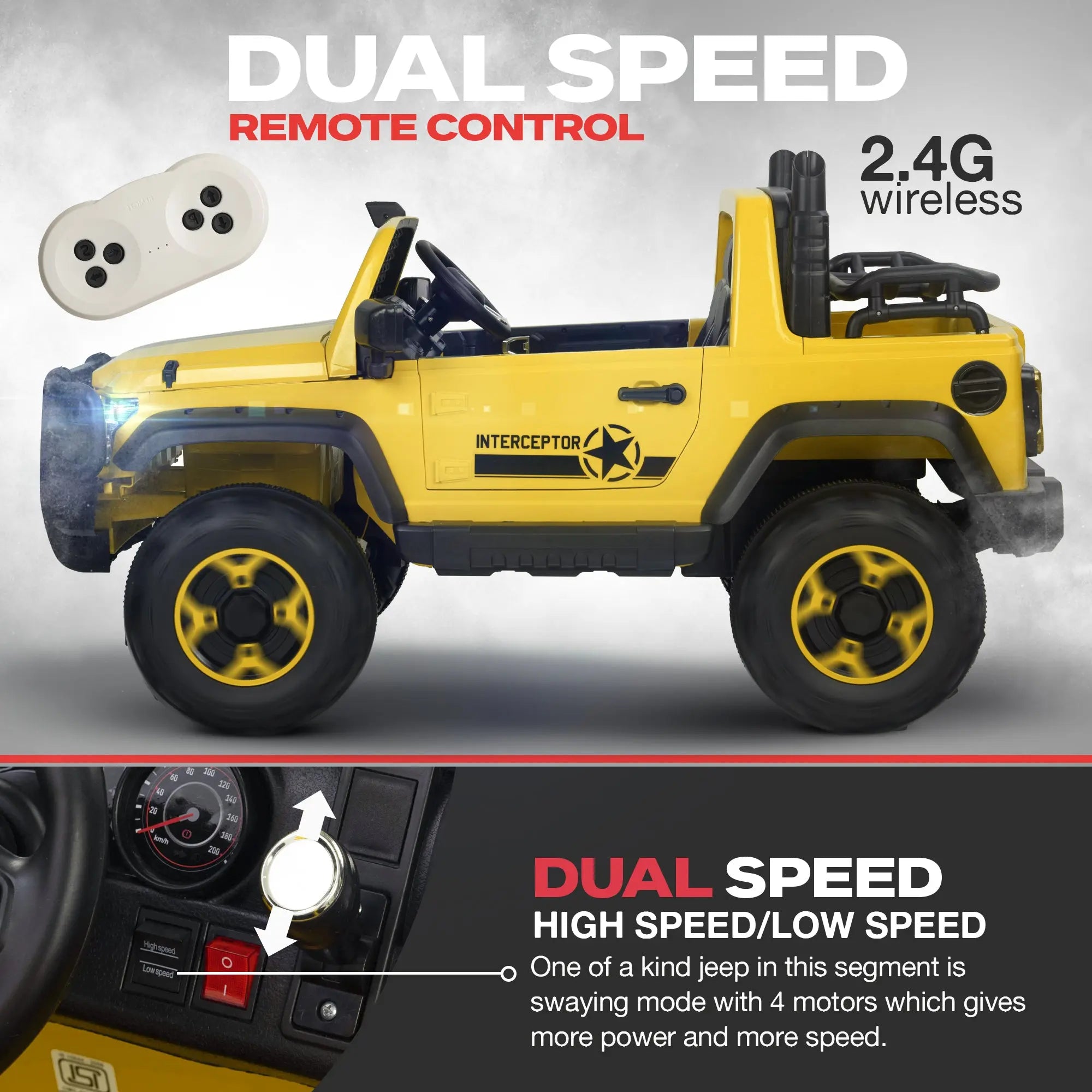 Baybee Rampage Rechargeable Battery Operated Jeep for Kids, Ride on Toy Kids Car - Image 19