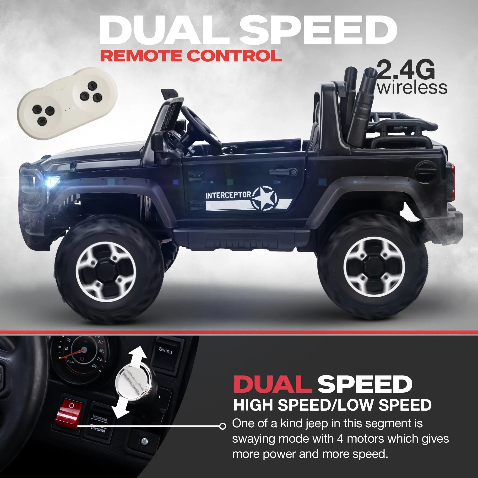 Baybee Rampage Rechargeable Battery Operated Jeep for Kids, Ride on Toy Kids Car - Image 23