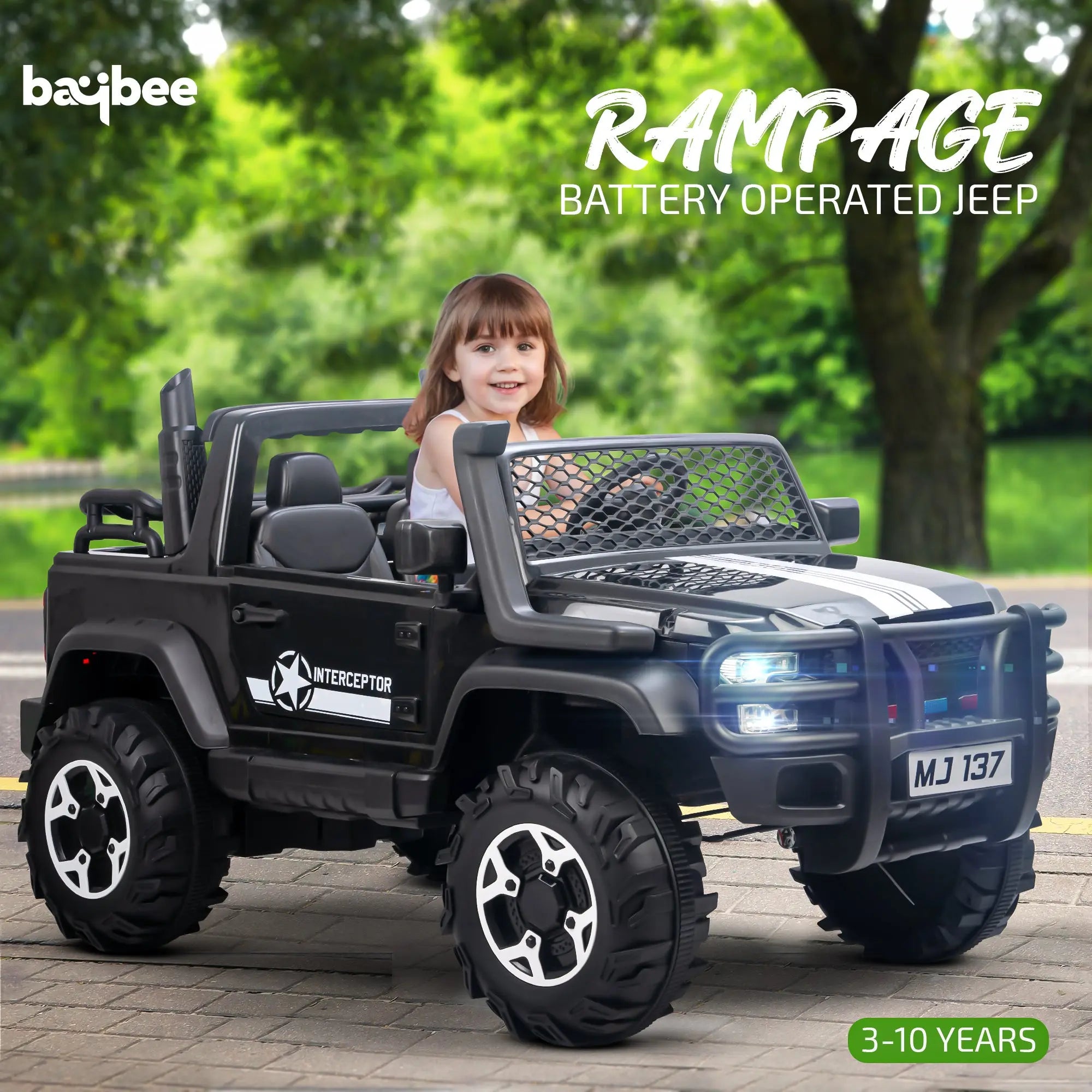Baybee Rampage Rechargeable Battery Operated Jeep for Kids, Ride on Toy Kids Car - Image 25