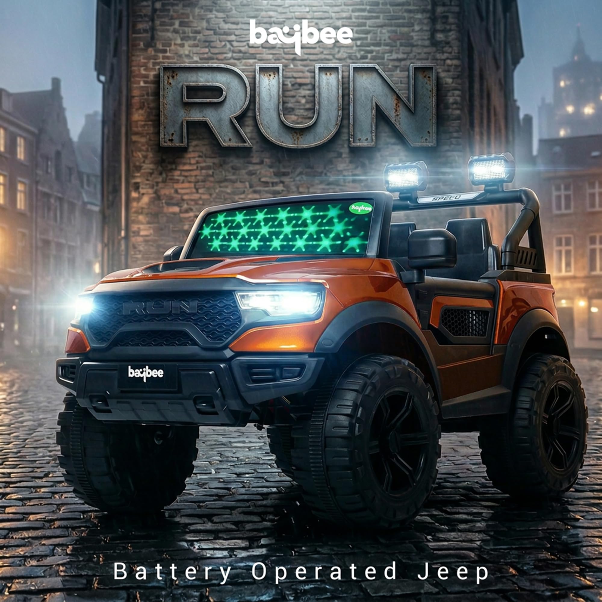Baybee Run 4X4 Kids Battery Operated Jeep for Kids  (Painted) - Image 8