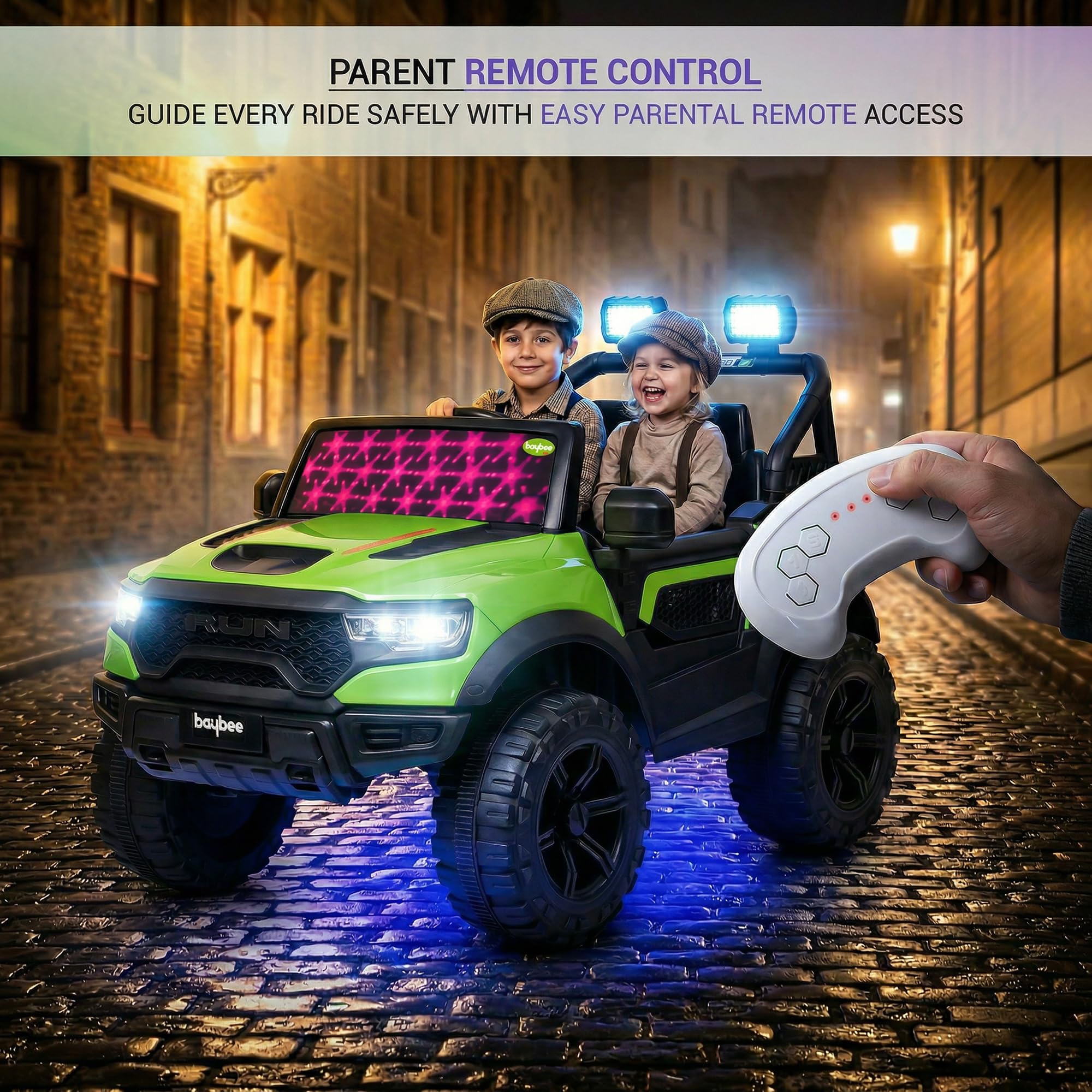 Baybee Run 4X4 Kids Battery Operated Jeep for Kids  (Painted) - Image 11