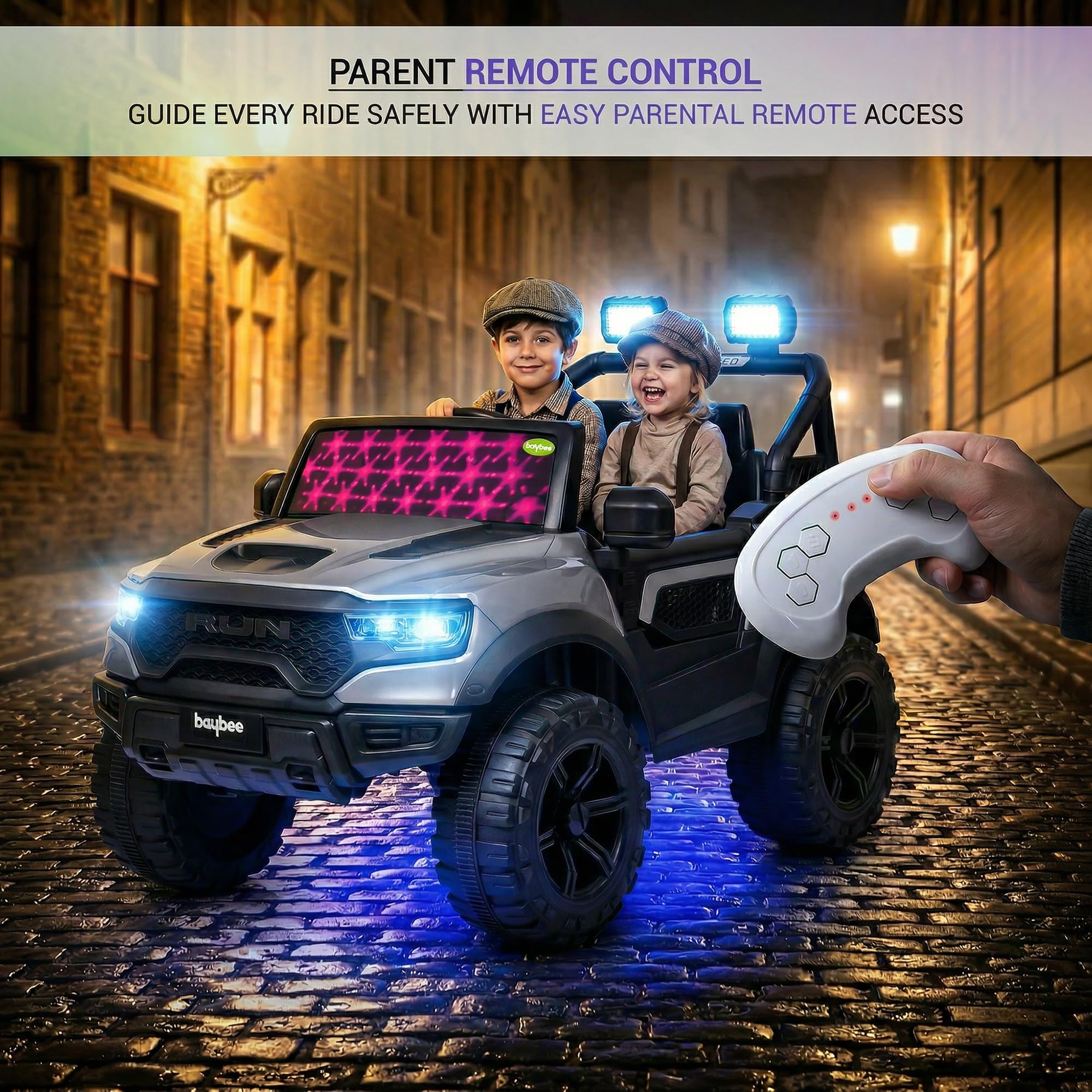 Baybee Run 4X4 Kids Battery Operated Jeep for Kids  (Painted) - Image 37
