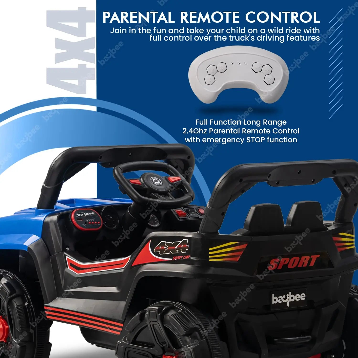 Baybee Viper Rechargeable Battery Operated Electric Jeep for Kids to Drive - Image 19
