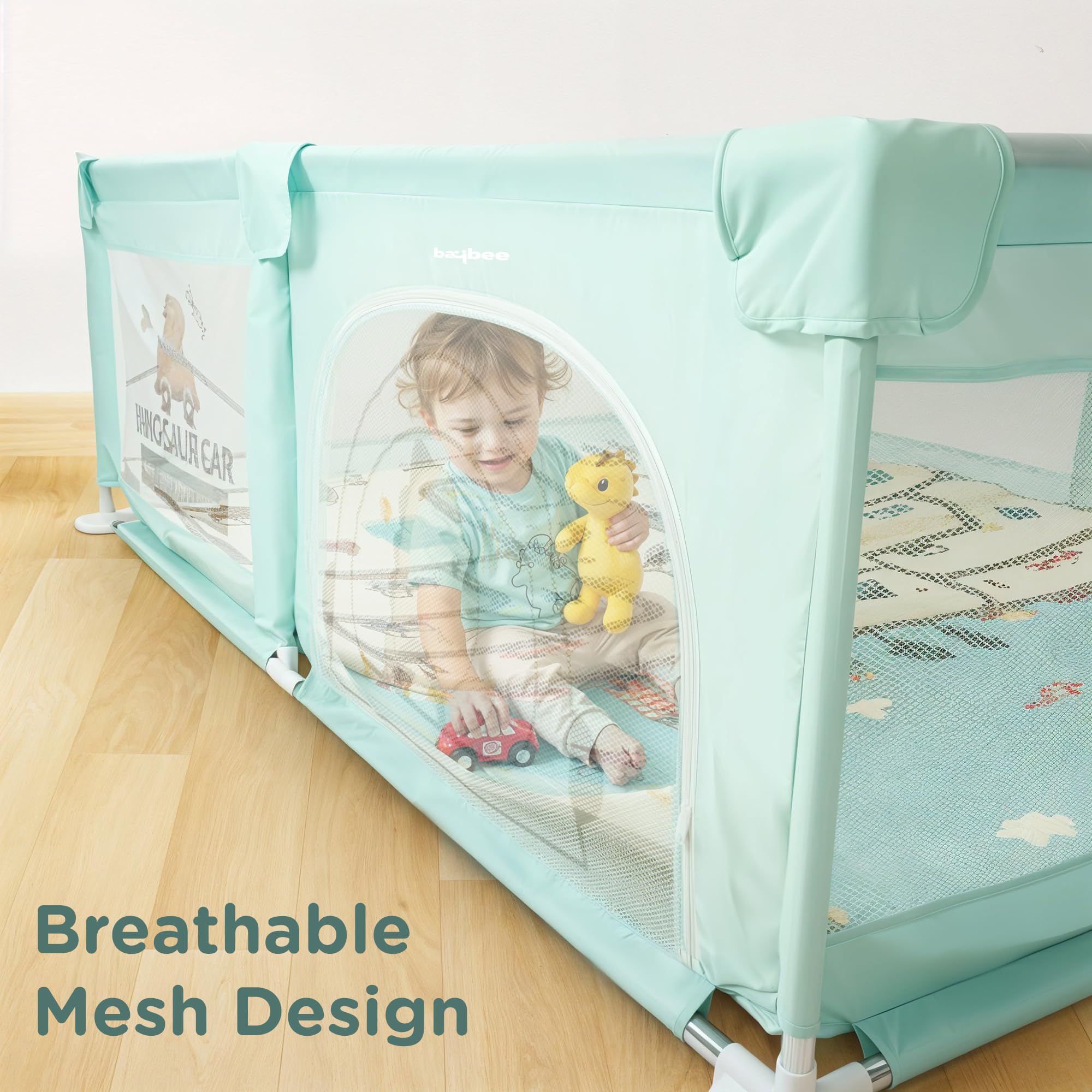 Baybee Nestoria Plus Kids Playpen for Babies with Play mat Baby Play Area Indoor (180 x 150 CM) - Image 7