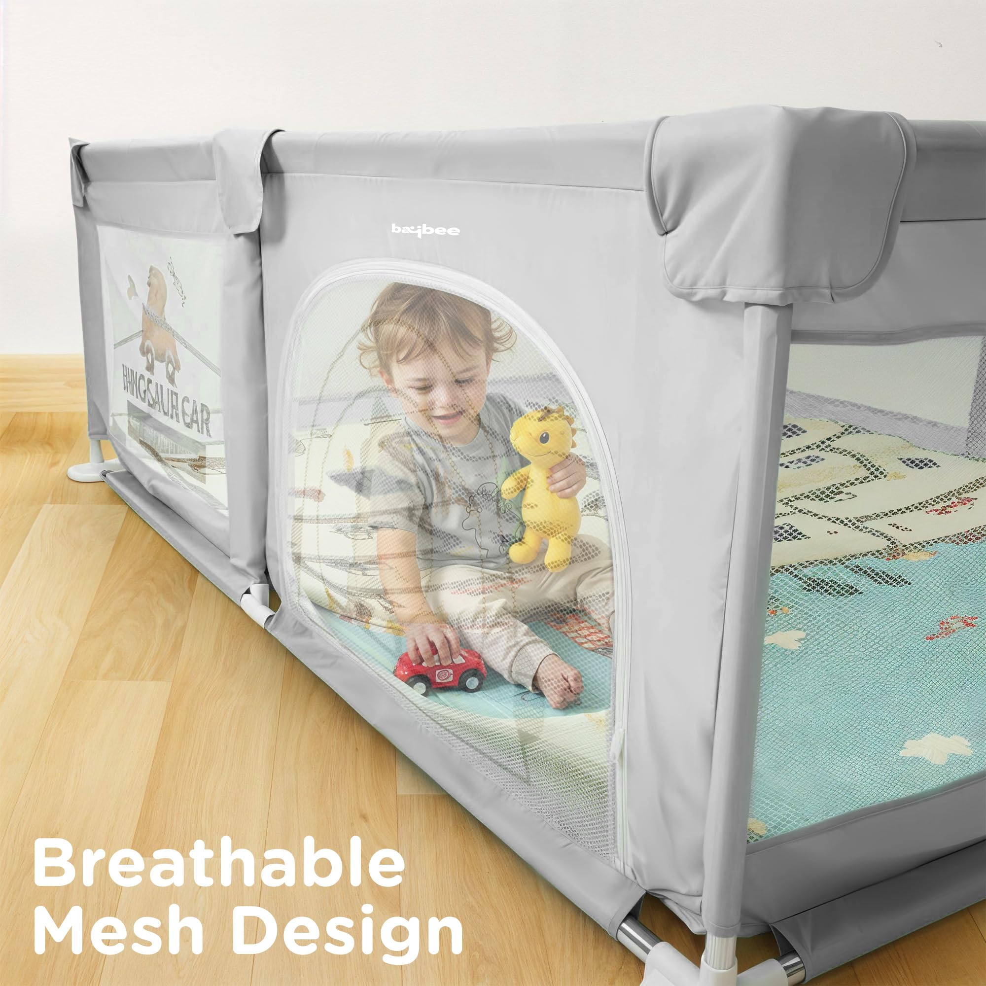 Baybee Nestoria Plus Kids Playpen for Babies with Play mat Baby Play Area Indoor (180 x 150 CM) - Image 14