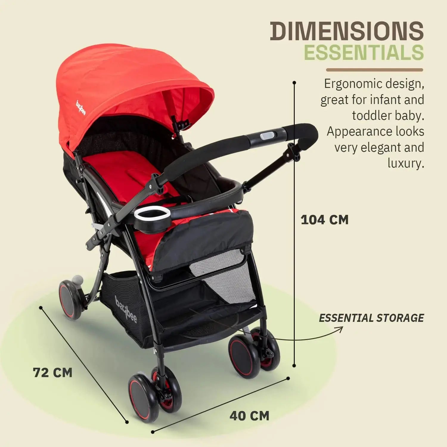 Baybee Portable Infant Baby Stroller for Babies - Image 16