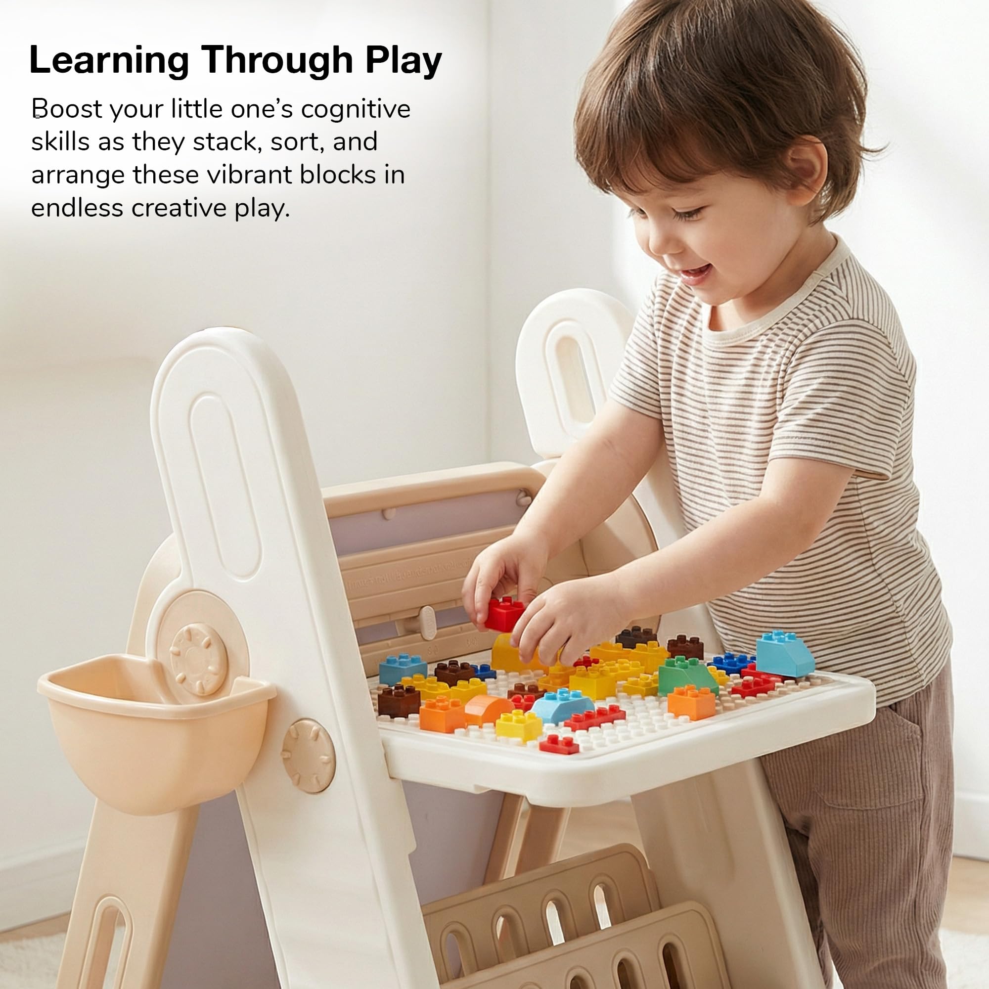 Baybee 2-in-1 Convertible Drawing & Writing Table for Kids - Image 3
