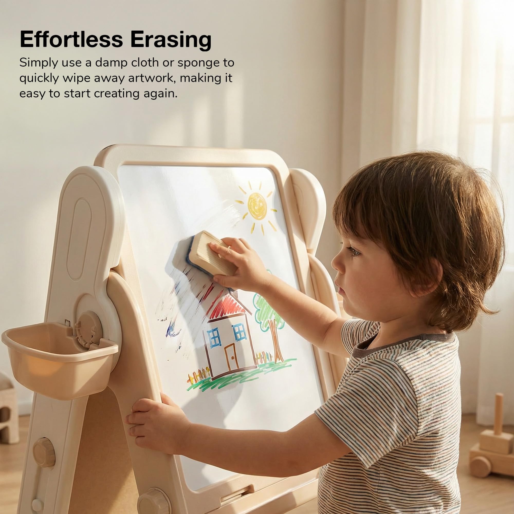 Baybee 2-in-1 Convertible Drawing & Writing Table for Kids - Image 5