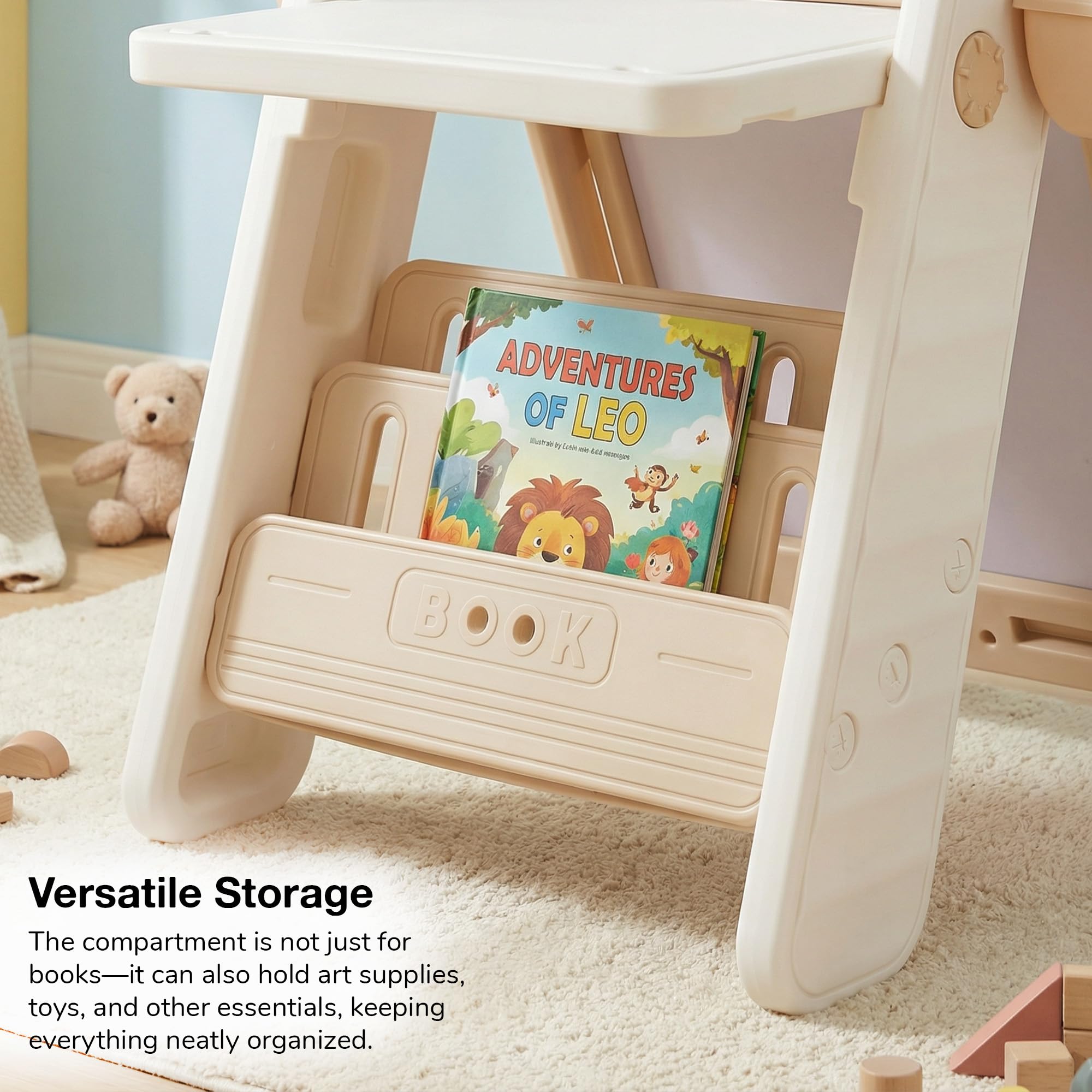 Baybee 2-in-1 Convertible Drawing & Writing Table for Kids - Image 7