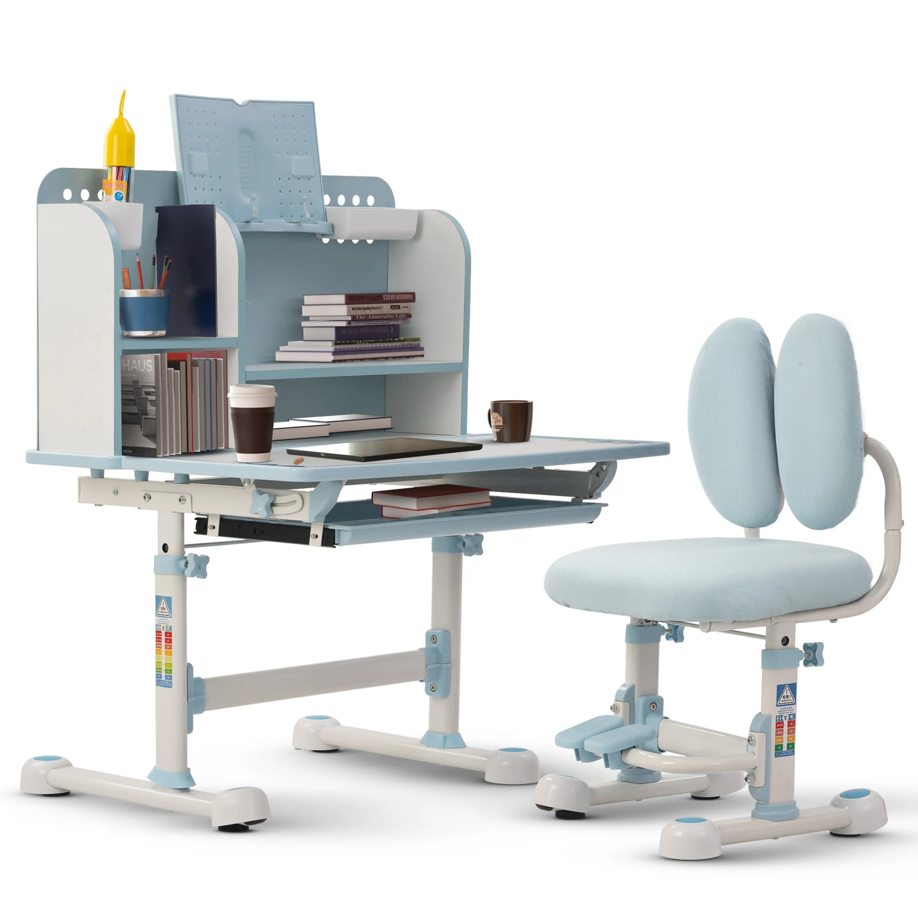 Baybee Kids Study Table & Chair Set for Height Adjustable Ergonomic Desk with Book Holder - Image 10