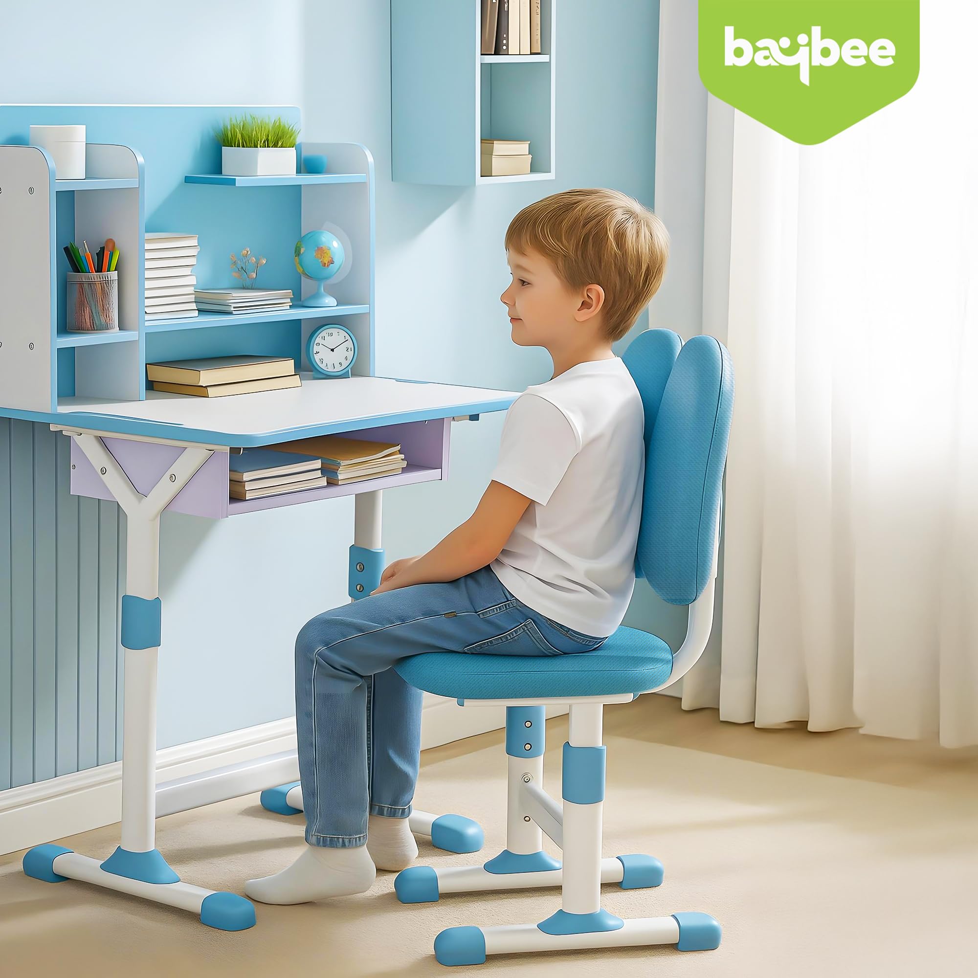 Baybee Kids Study Table and Chair Set for Adjustable Study Table for Kids with Chair, Ergonomic Writing Desk - Image 2