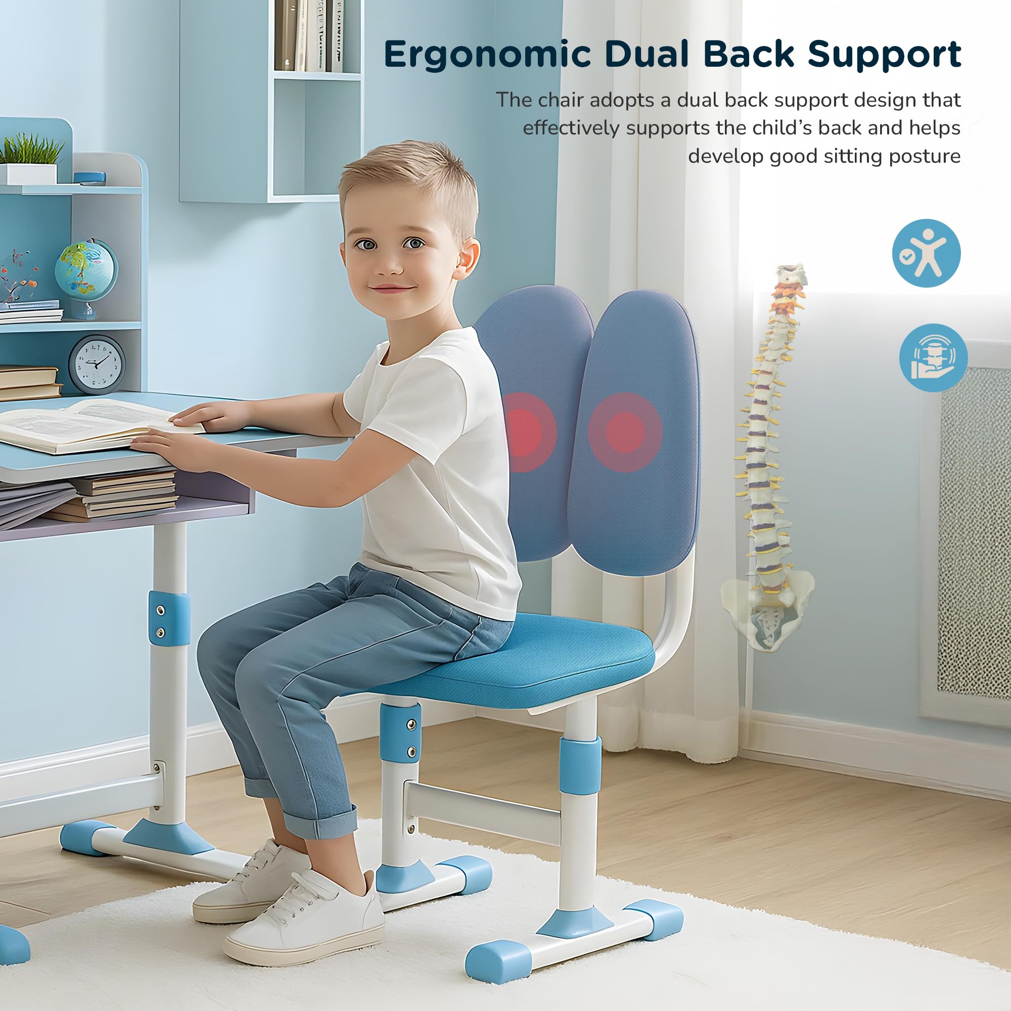 Baybee Kids Study Table and Chair Set for Adjustable Study Table for Kids with Chair, Ergonomic Writing Desk - Image 4