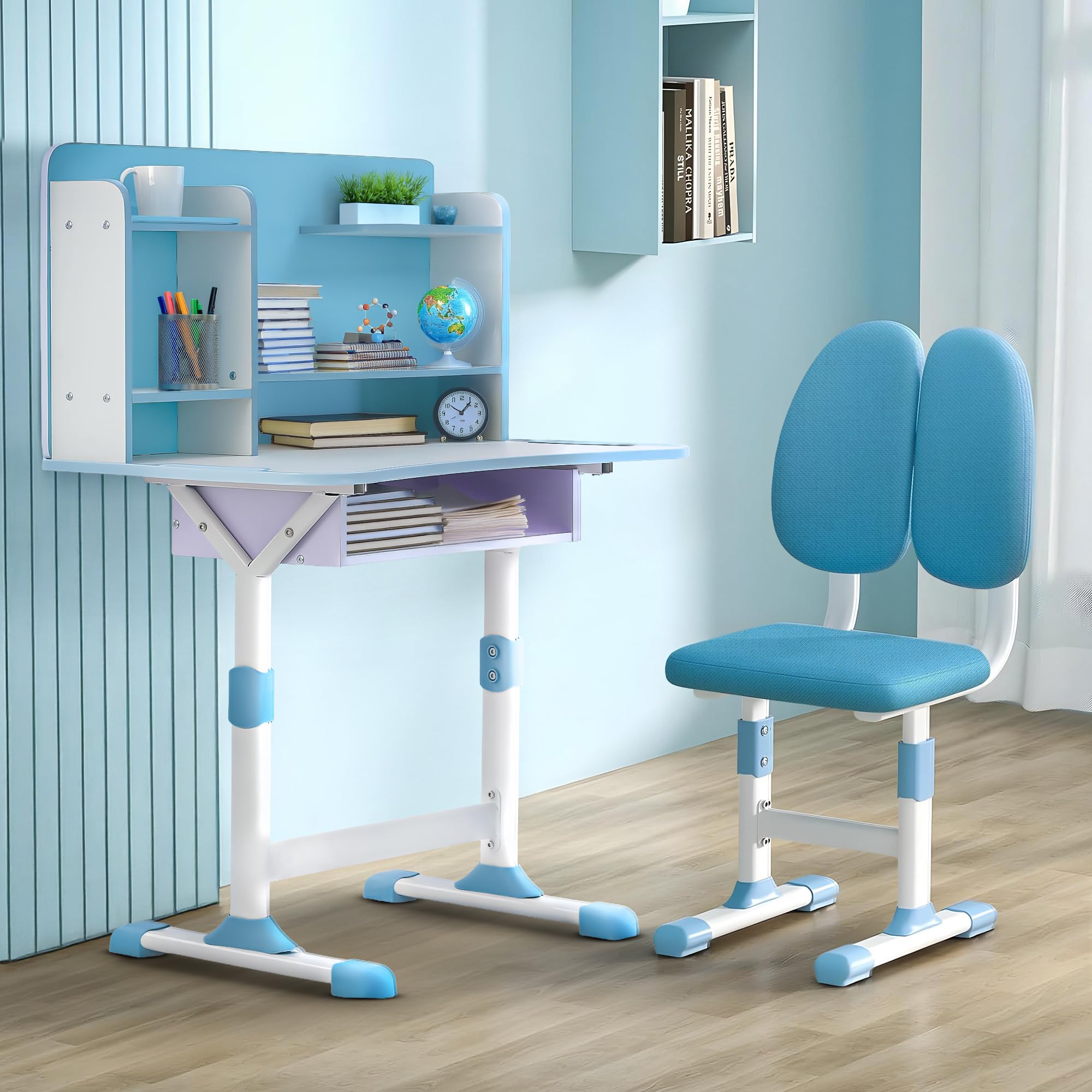 Baybee Kids Study Table and Chair Set for Adjustable Study Table for Kids with Chair, Ergonomic Writing Desk - Image 8