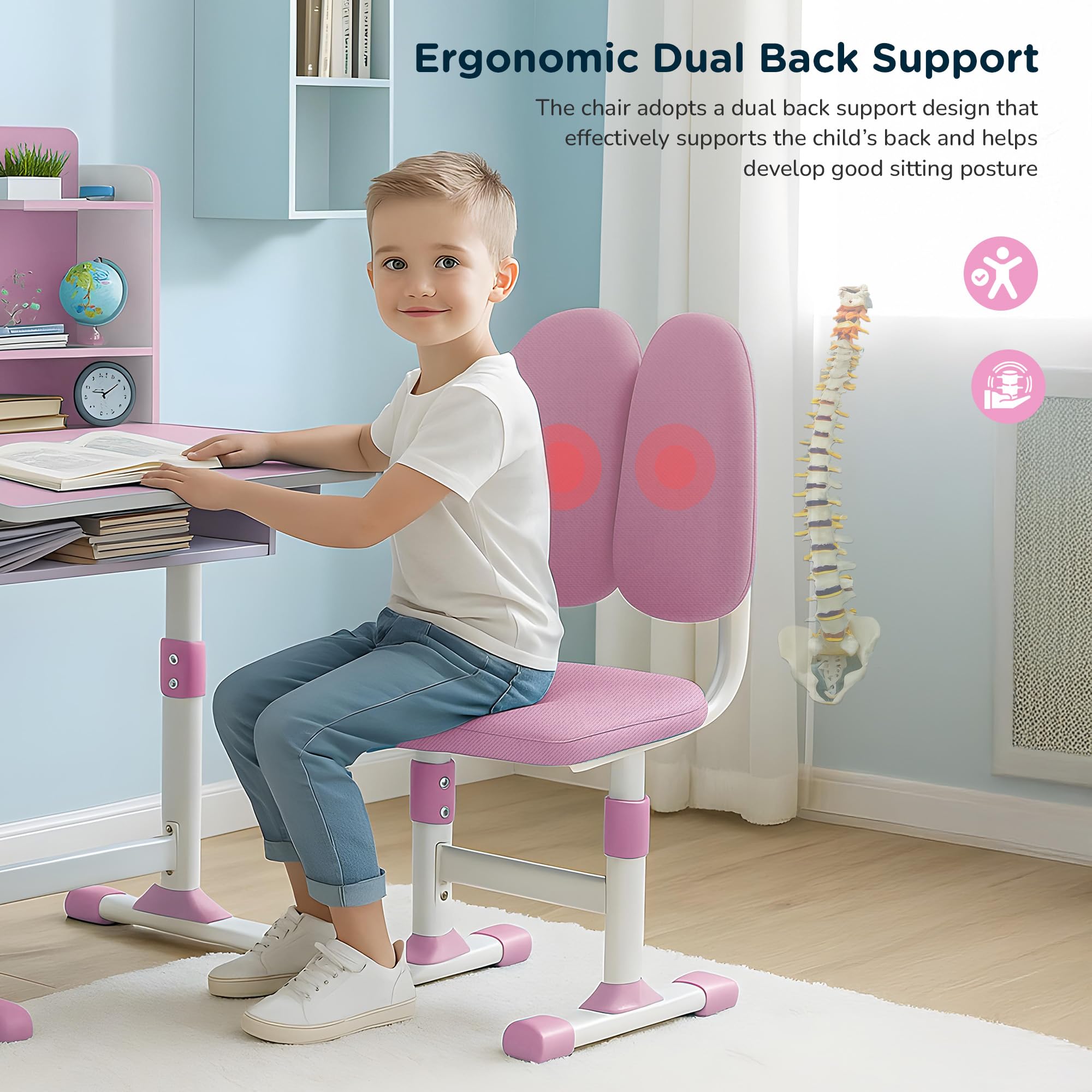 Baybee Kids Study Table and Chair Set for Adjustable Study Table for Kids with Chair, Ergonomic Writing Desk - Image 12