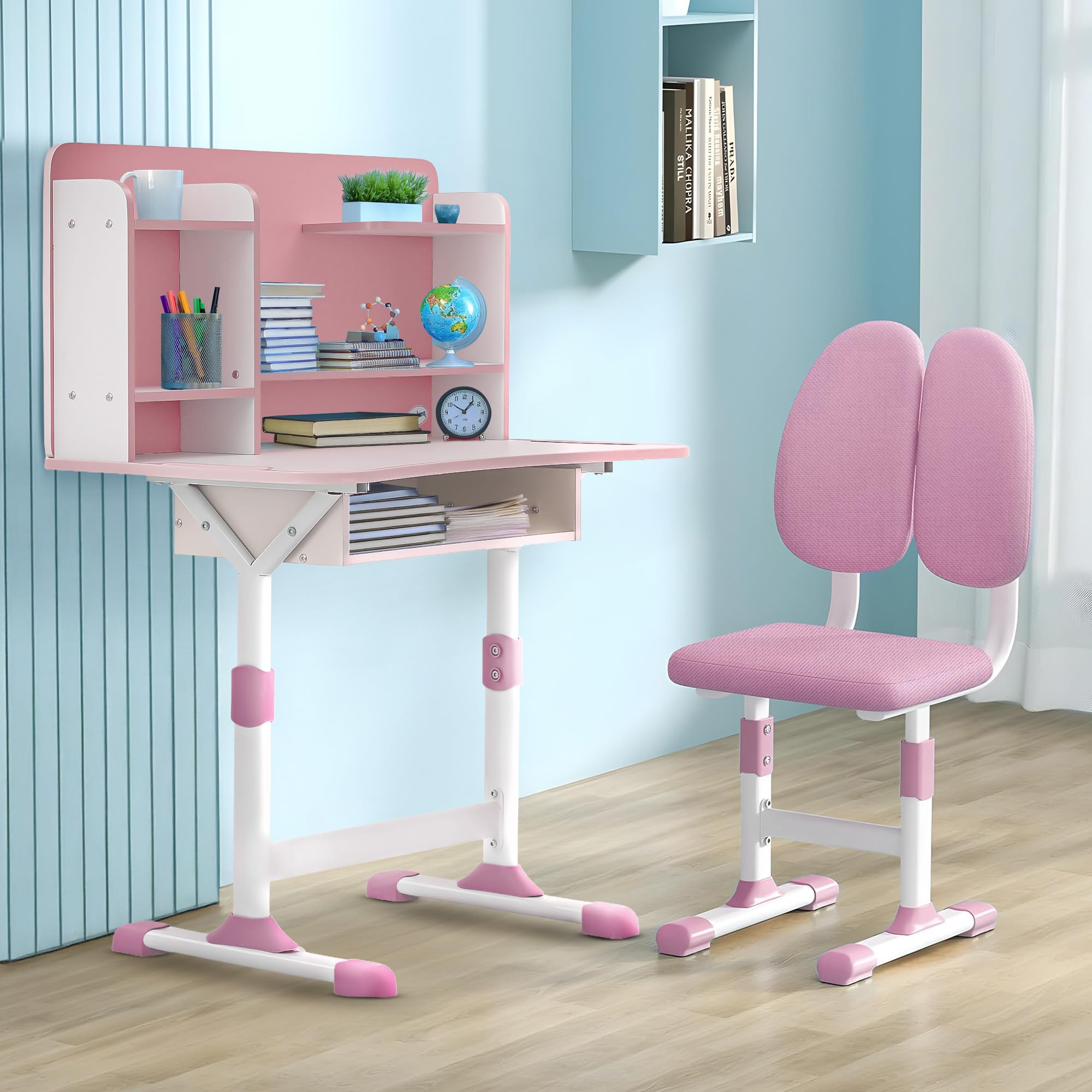 Baybee Kids Study Table and Chair Set for Adjustable Study Table for Kids with Chair, Ergonomic Writing Desk - Image 16