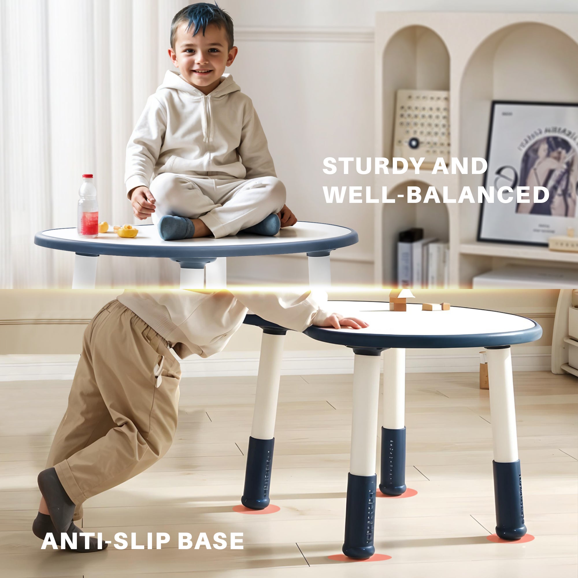 Baybee Kids Study Table for Students with Chair, 6 Height Adjustable with Anti-Slip Base - Image 14
