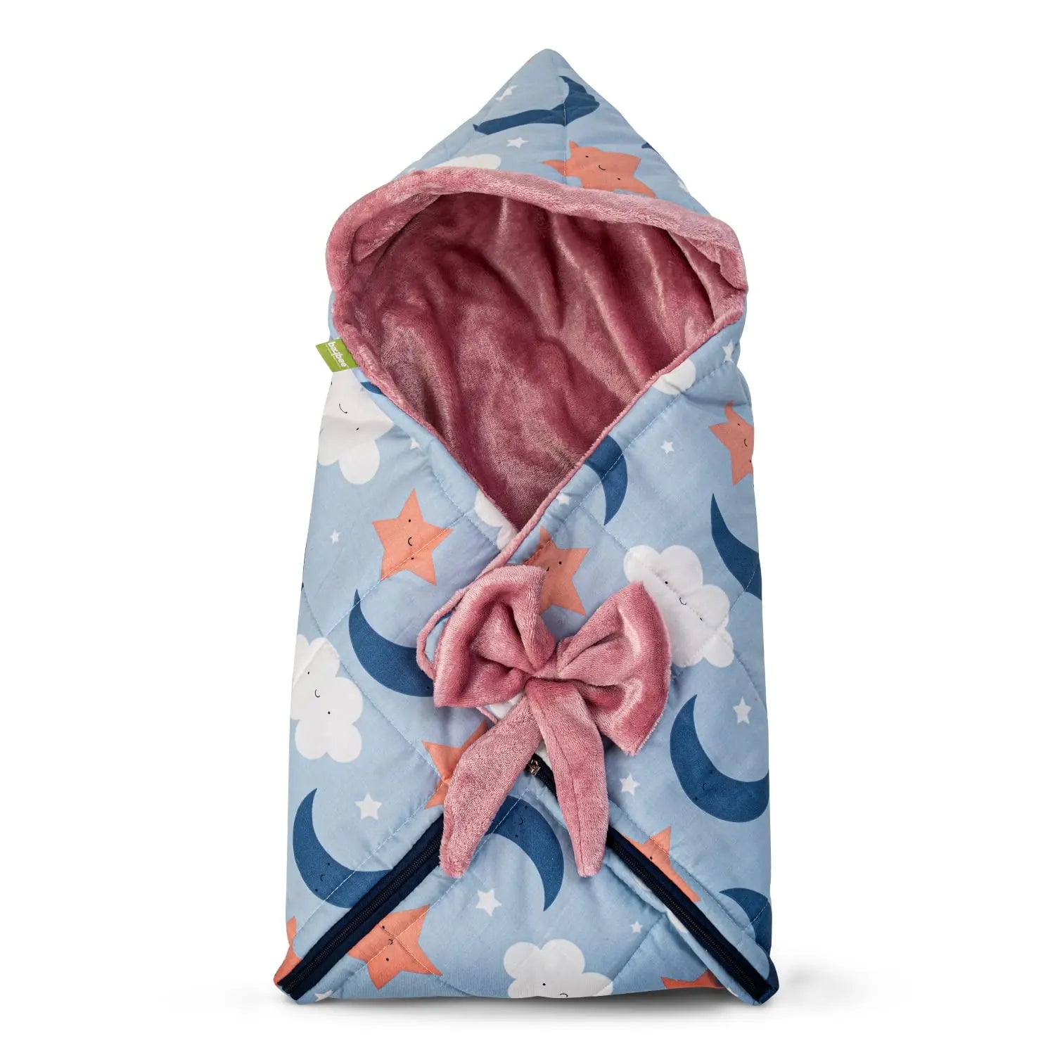 BAYBEE_Cotton_Baby_Snuggle_Pod_Swaddle_Wrap_for_Newborn_with_01 BAYBEE Cotton Baby Snuggle Pod Swaddle Wrap for Newborn with U Shape Ring Head Protection Support - Image 1
