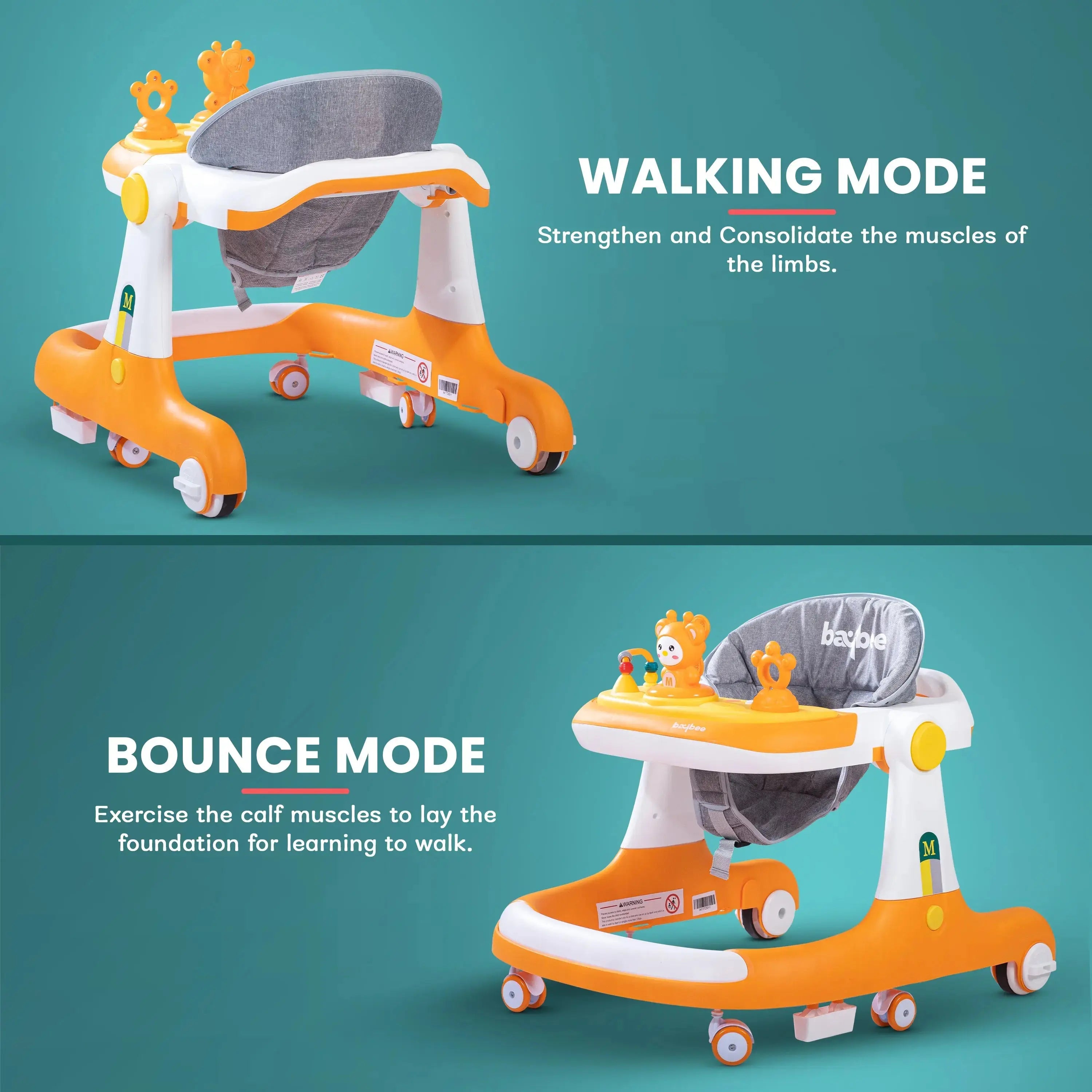 Baybee 2 IN 1 Baby Walker for Kids Round Kids Walker with Parental Push Handle - Image 22
