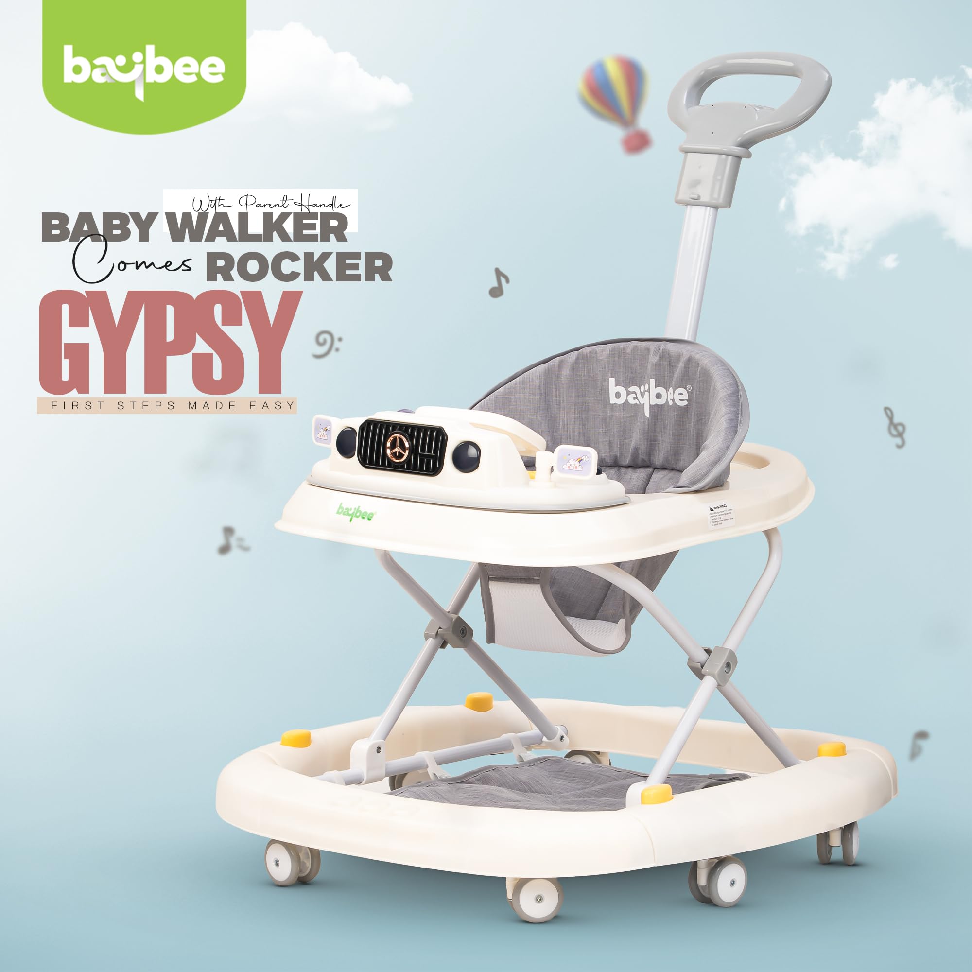 Baybee 2 in 1 Gypsy Baby Walker for Kids with Rocker - Image 2