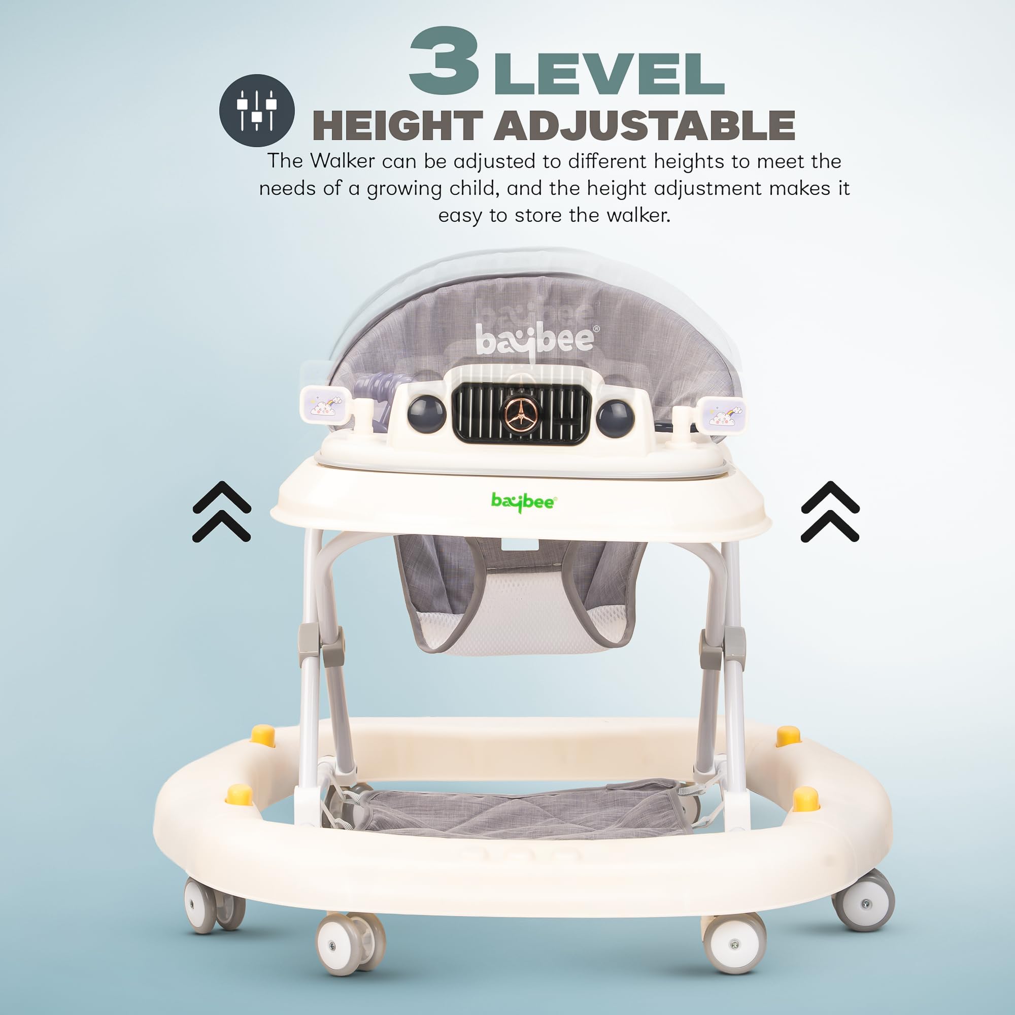 Baybee 2 in 1 Gypsy Baby Walker for Kids with Rocker - Image 3