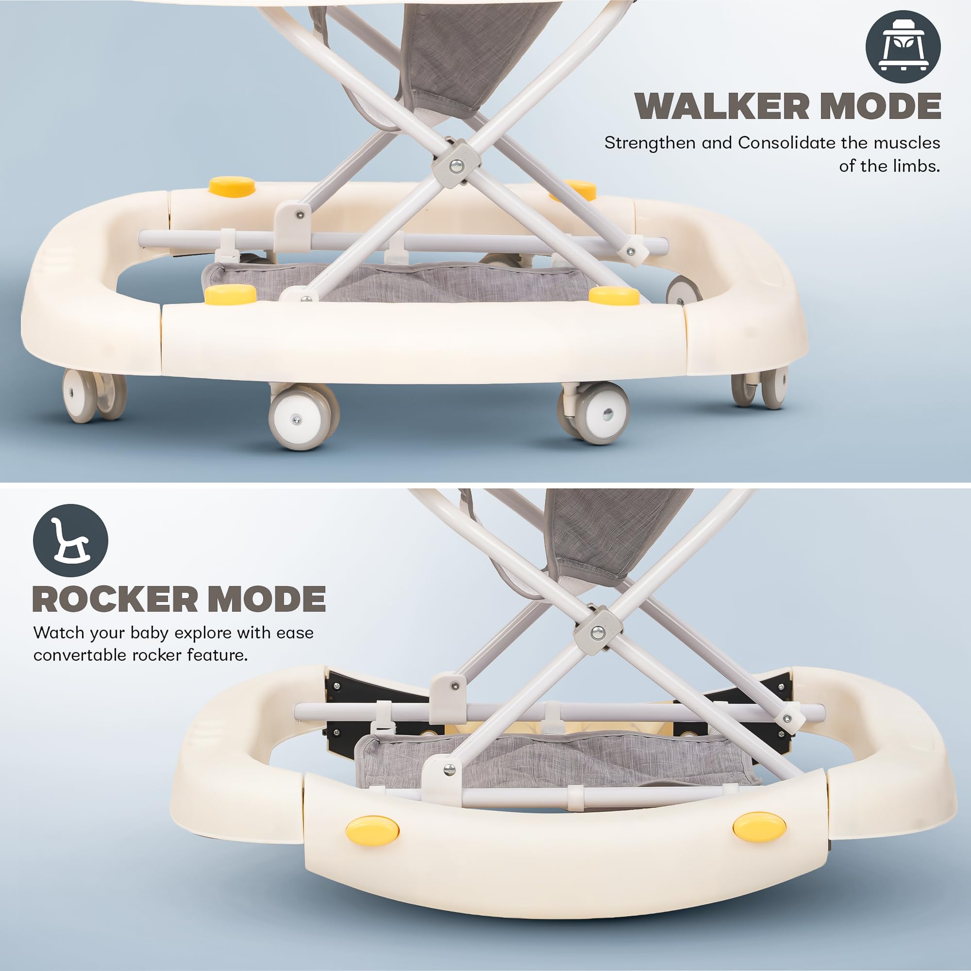 Baybee 2 in 1 Gypsy Baby Walker for Kids with Rocker - Image 4