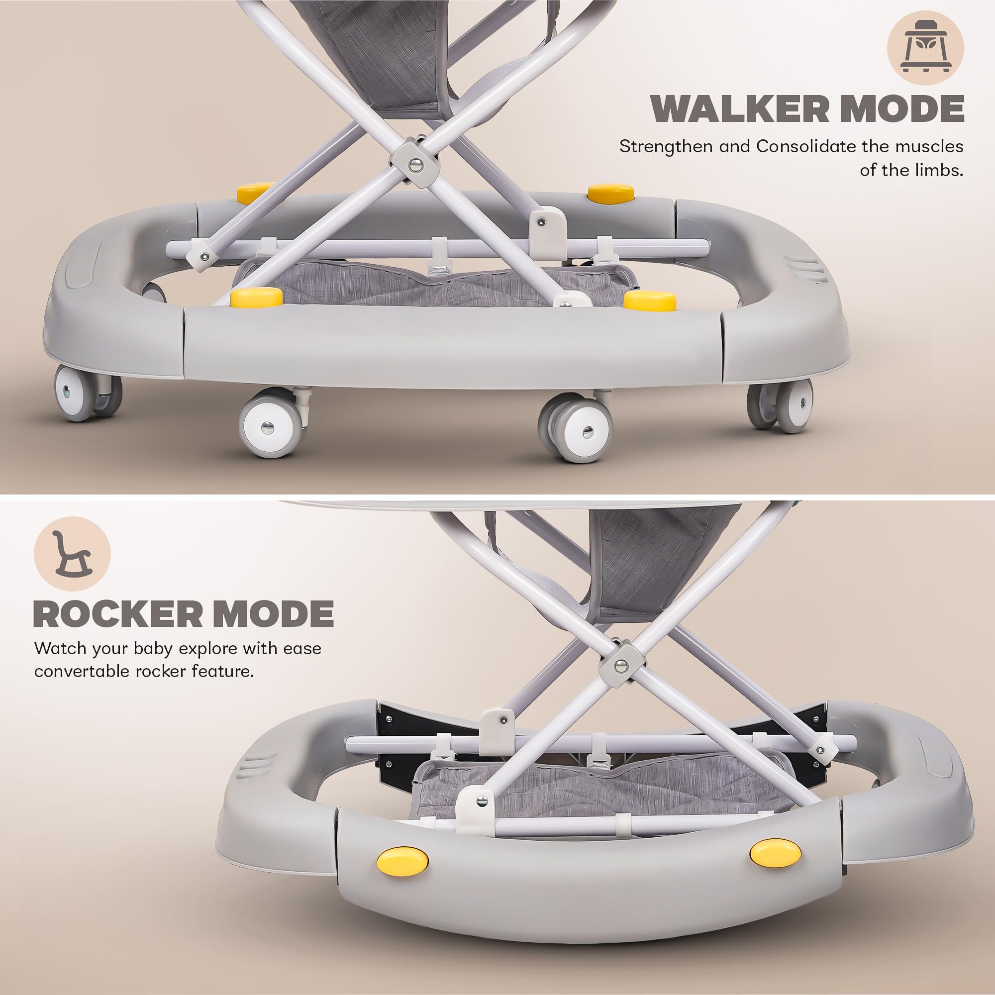 Baybee 2 in 1 Gypsy Baby Walker for Kids with Rocker - Image 17