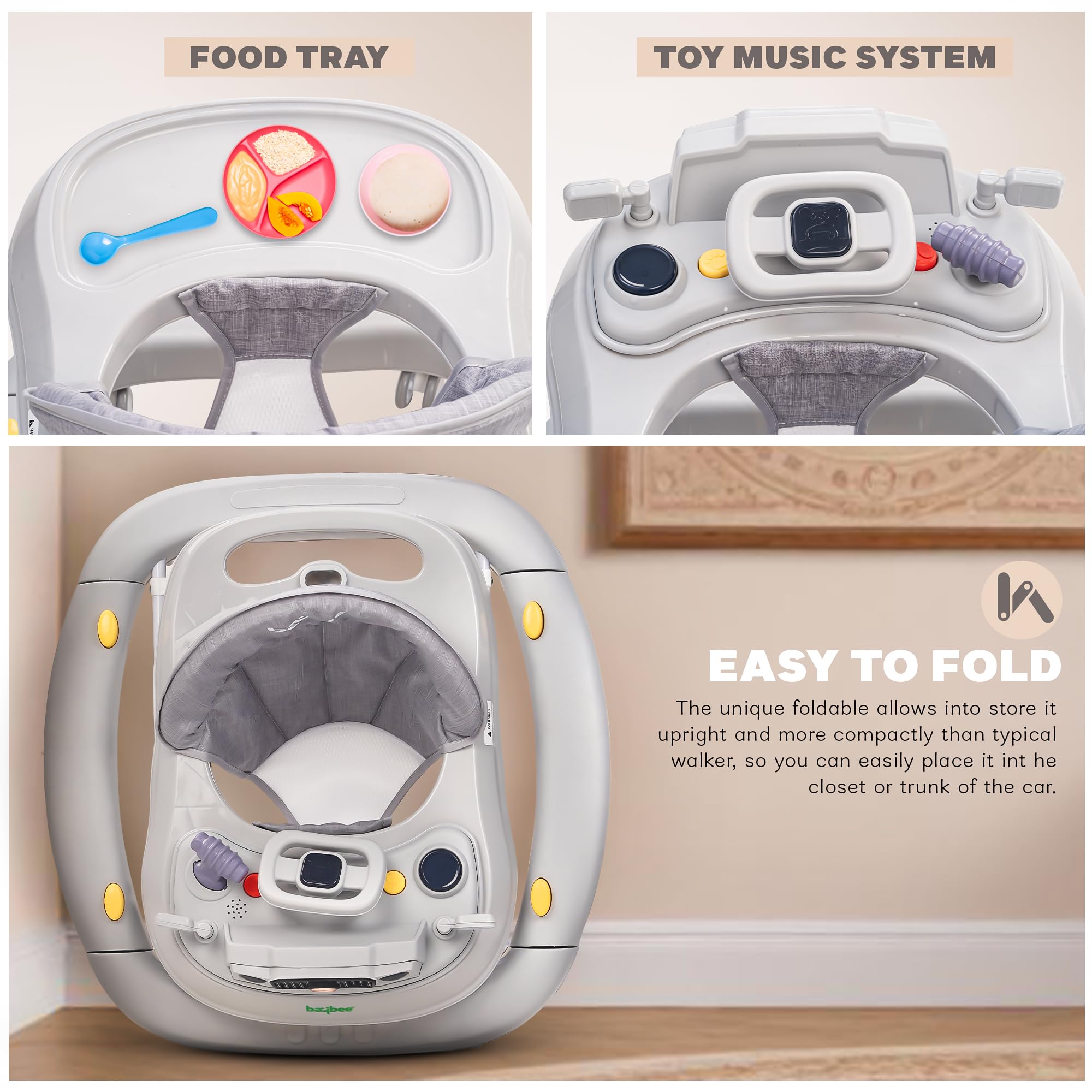 Baybee 2 in 1 Gypsy Baby Walker for Kids with Rocker - Image 20