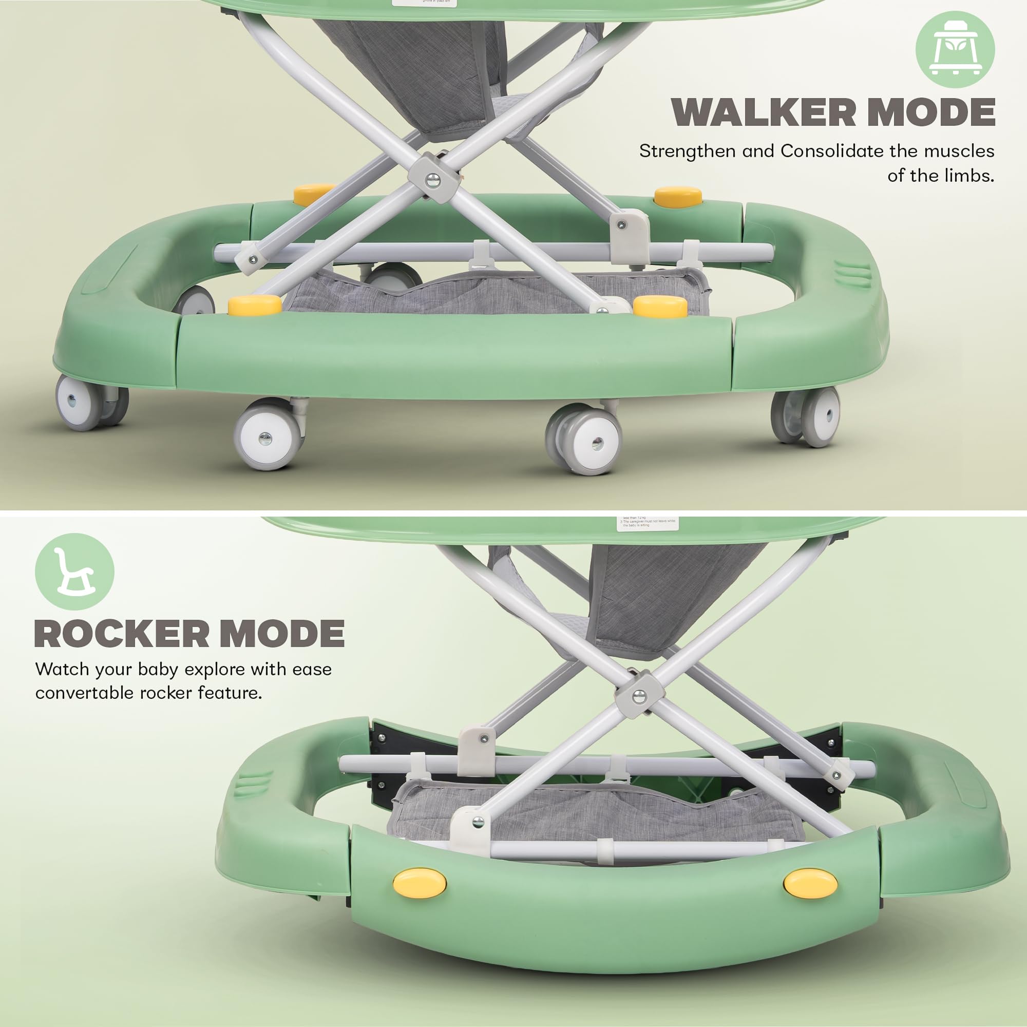 Baybee 2 in 1 Gypsy Baby Walker for Kids with Rocker - Image 25
