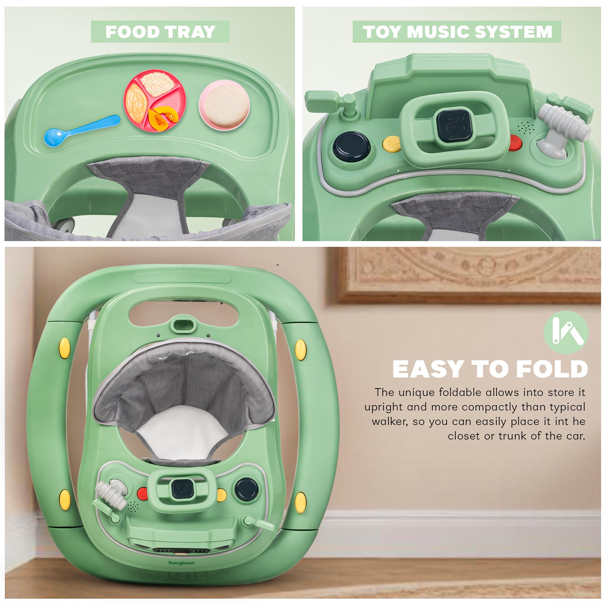 Baybee 2 in 1 Gypsy Baby Walker for Kids with Rocker - Image 28