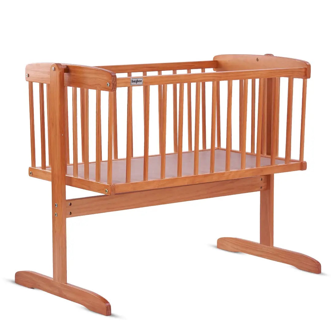 BAYBEE Medusa Cradle for Baby, Adjustable Height, Baby Cot, Mosquito Net & Mattress - Image 8