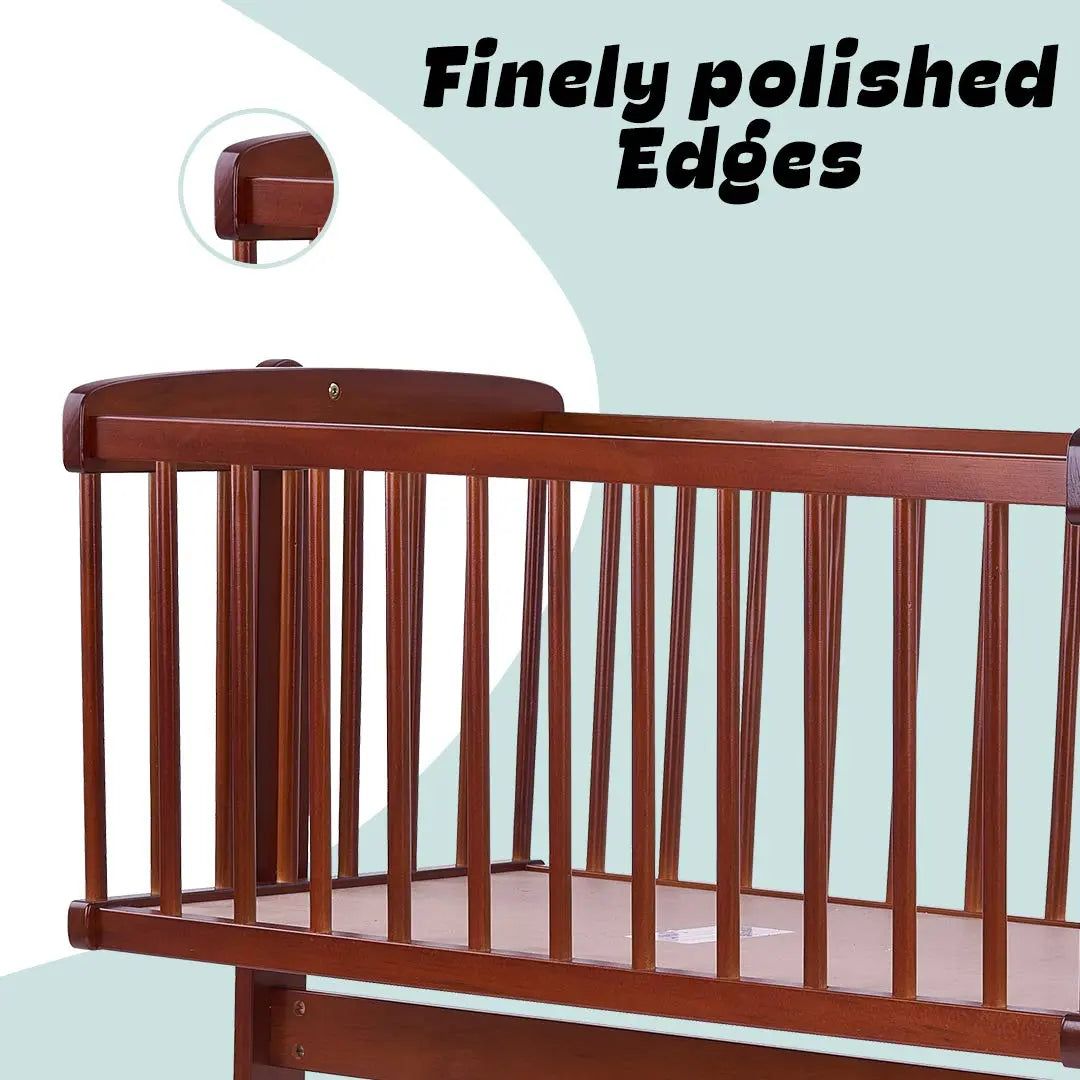 BAYBEE Medusa Cradle for Baby, Adjustable Height, Baby Cot, Mosquito Net & Mattress - Image 20
